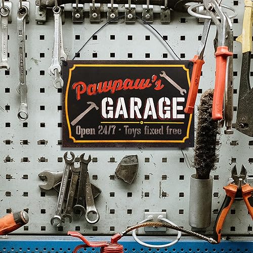 Miniatura 3 de StudioR12 - Letrero de garaje del abuelo  7.5 x 5 pulgadas  Regalo para el abuelo que lo tiene todo  El mejor regalo para el abuelo de parte de su