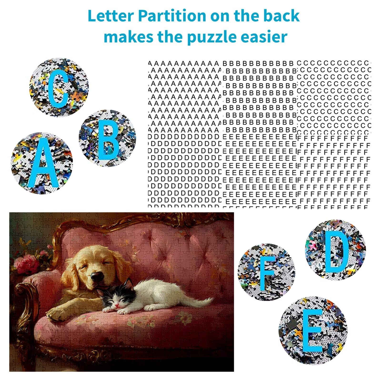 Puzzle 3000 elementów kot puzzle dla dorosłych pies 122 x 81 cm unikalne rzemiosło klasyczne 3D drewniana układanka do rodzinnych gier biznesowych, układanka do samodzielnego wykonania nawet do