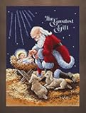 Janlynn Corp. Counted Cross Stitch Kit, Kneeling Santa