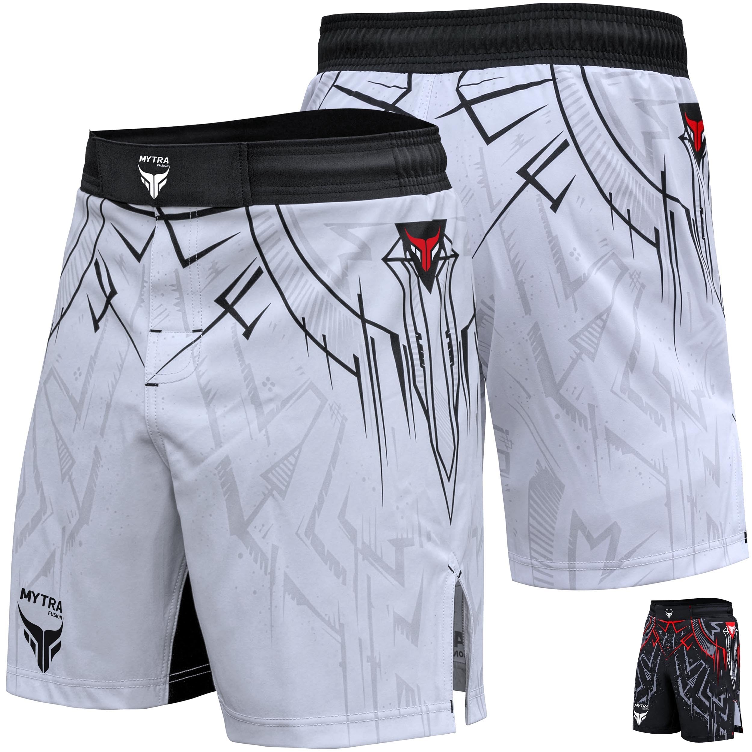 Mytra Fusion MMA Shorts Uomo Pantaloncini Cage Fighting per Bodybuilding, Allenamento Kickboxing Grappling Sport da Combattimento Muay Thai e Arti Marziali