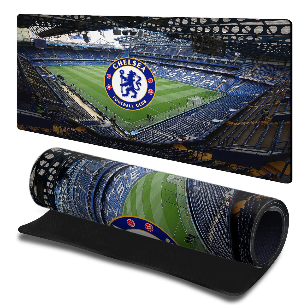 Head Case Designs Officially Licensed Chelsea Football Club Stamford Bridge Stadium Crest Logo Gaming Office Desk PC Keyboard Mouse Mat Pad 23.62 x 11.81 x 0.12 inches (600 x 300 mm) - L