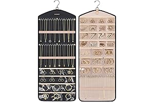 BAGSMART Hanging Jewelry Organizer for Closet with Metal Hooks