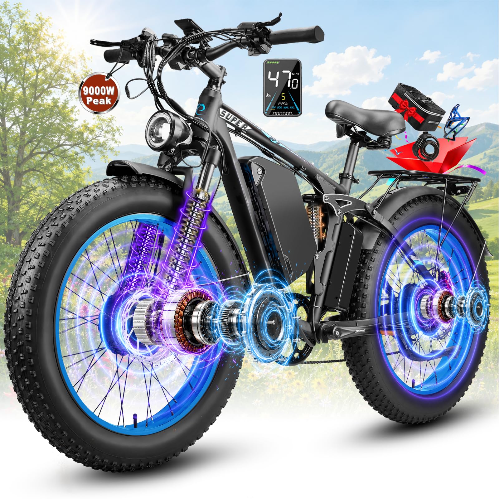 KVGOOGKV 9000W Dual Motor Ebike