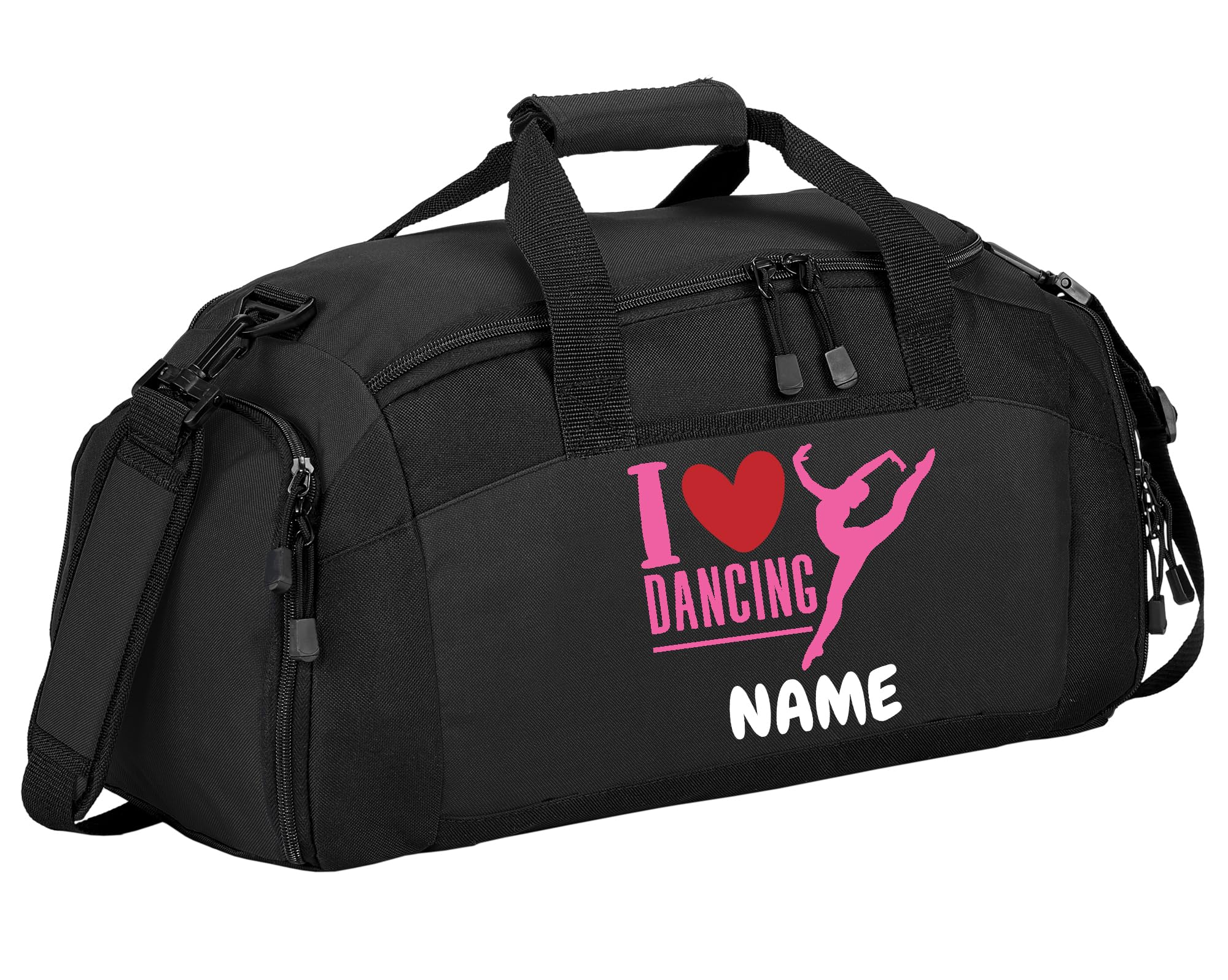 all about me company Personalized Sports Duffle Bag with Shoe Compartment (Dance, Black)