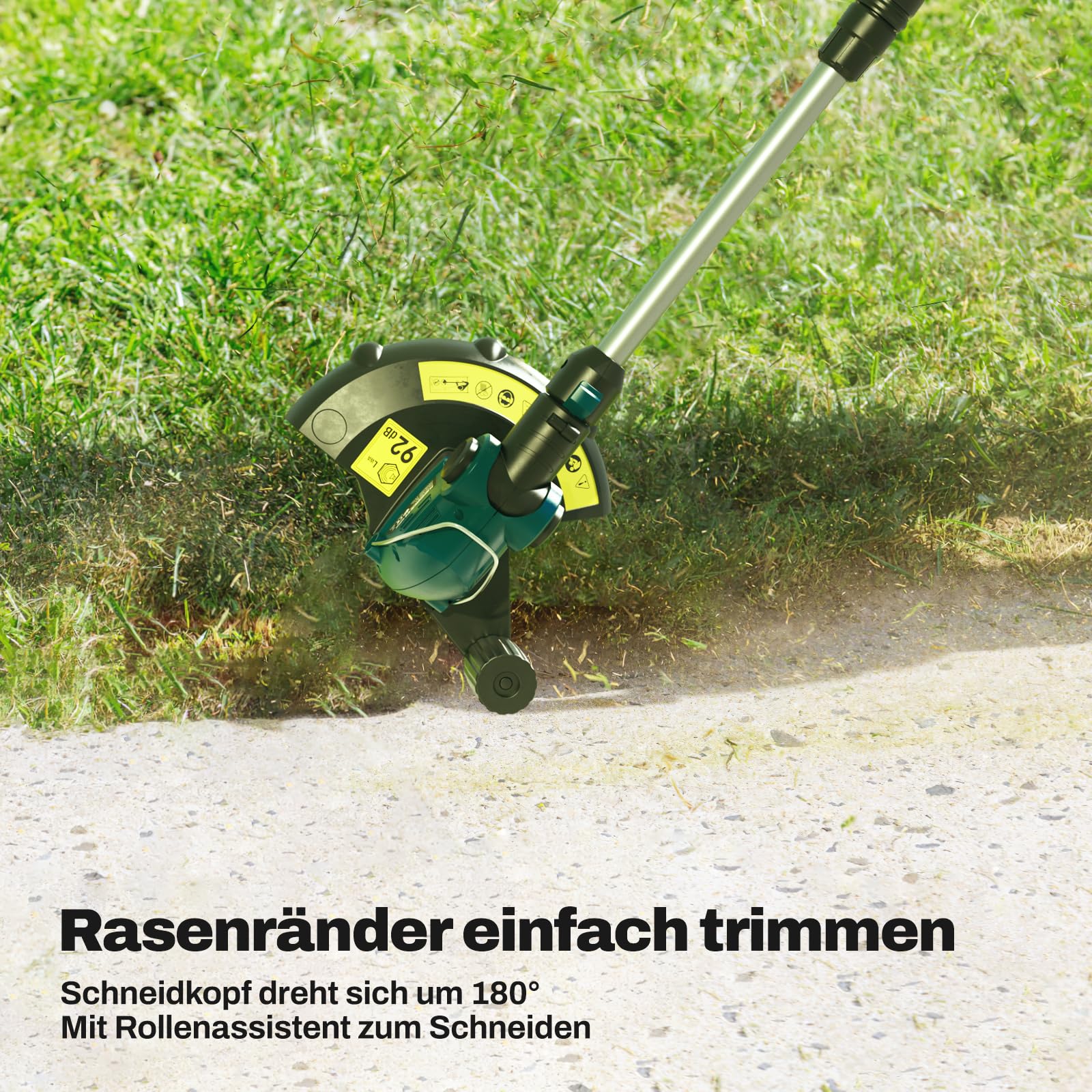 Garten Akku-Rasentrimmer Kompatibel mit Makita 18V Akkus, CSD001 String Trimmer mit Nylon Trimmerfaden, 25 cm Schnittkreis, Verstellbarem Griff und Pflanzenschutzbügel(ohne Akku)