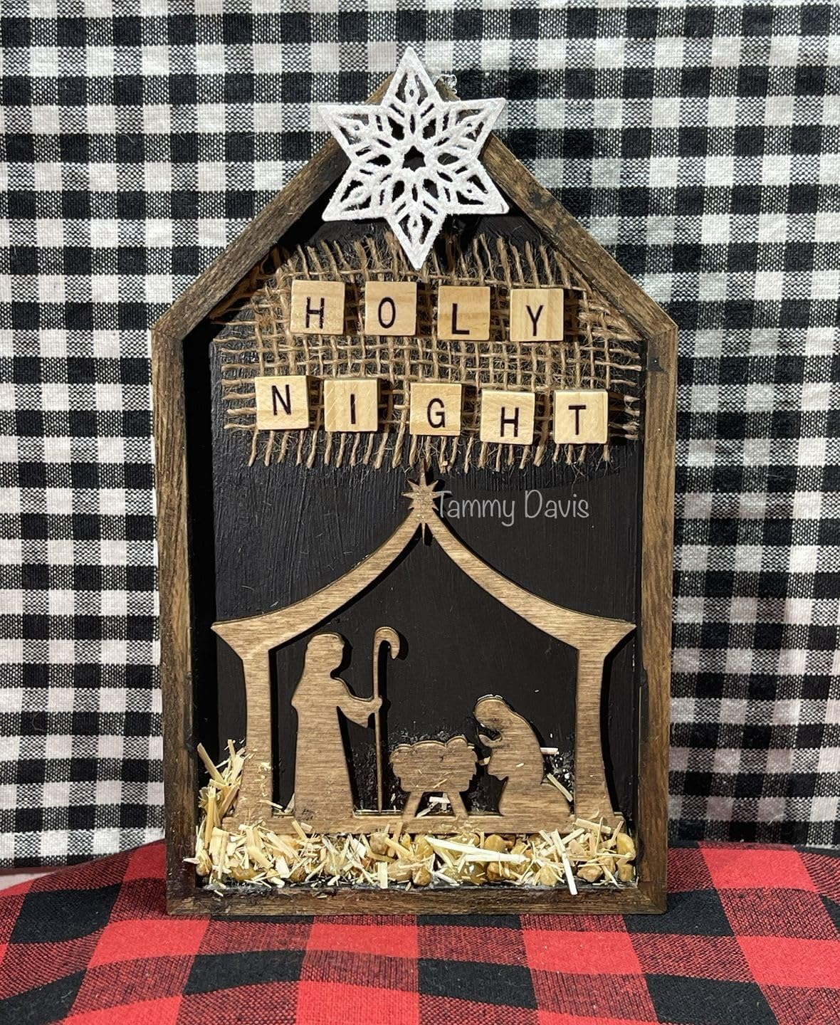 Unfinished Wood Bethlehem Nativity Shape Christmas Craft up to 46" DIY 12" / 1"