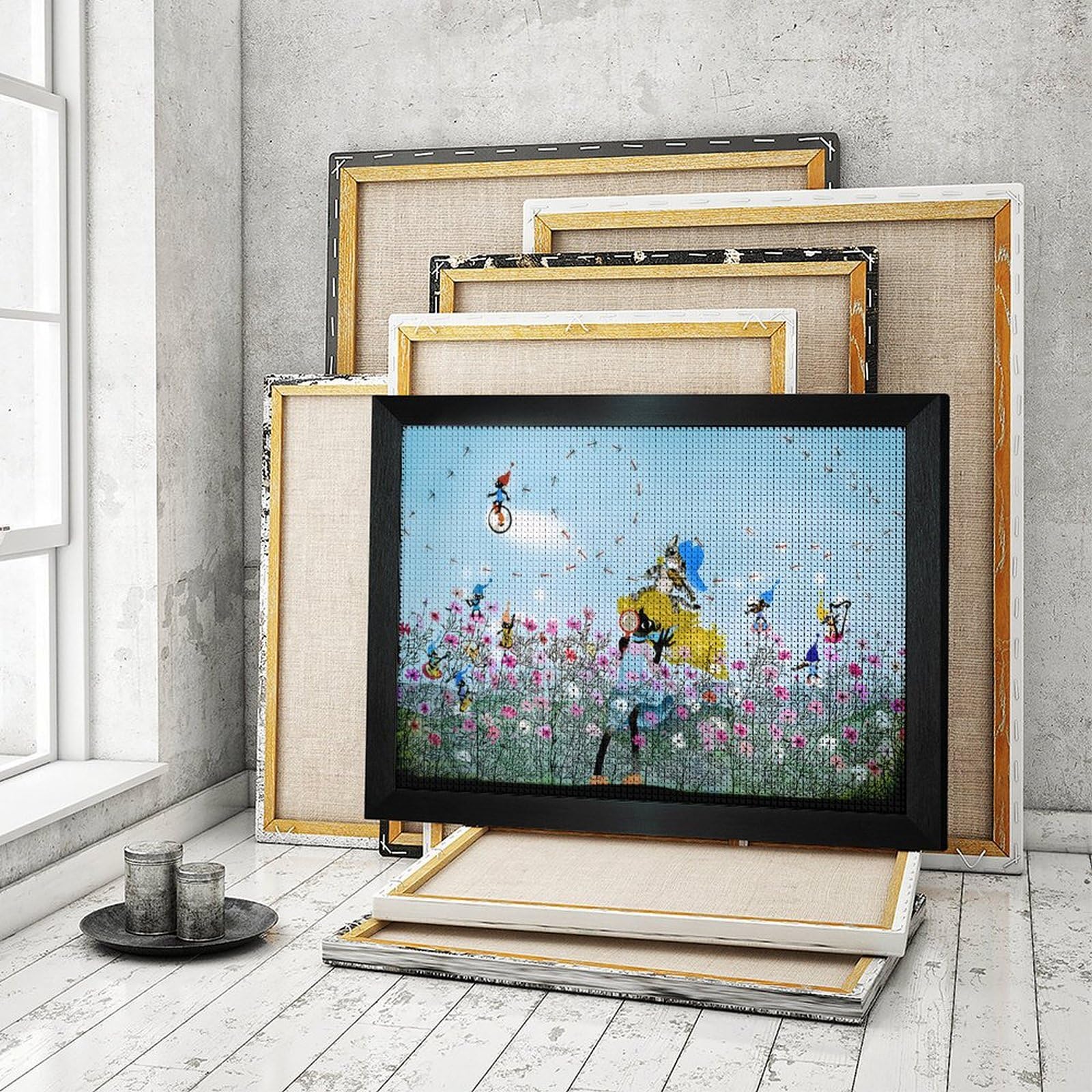 Amazon.co.jp: 藤城清治 コスモスは詩う 5Dダイヤモンドペインティング