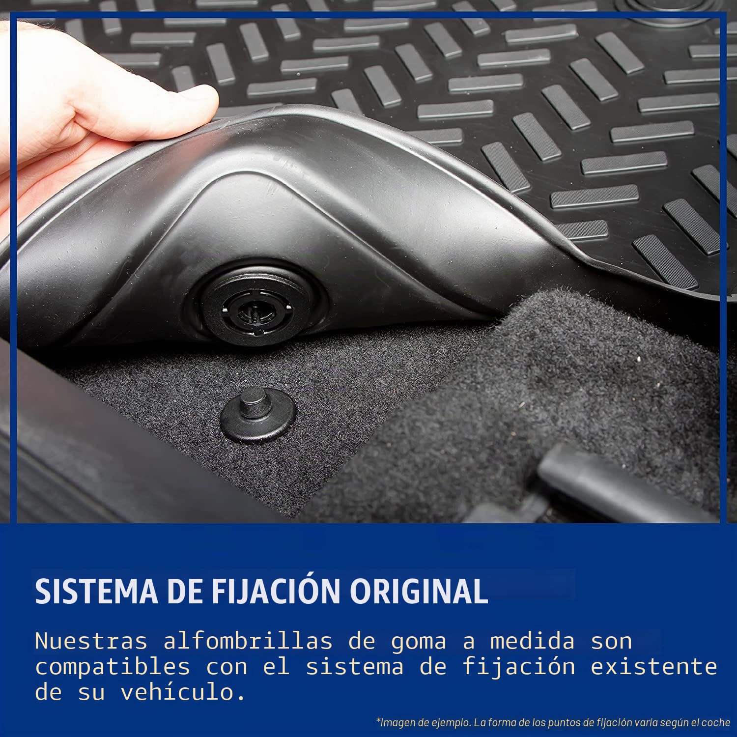 ELMASLINE Alfombrillas de Goma 3D para Mercedes EQE 2022-2026, Alfombras Coche | Alfombrillas con Borde Alto – Accesorios