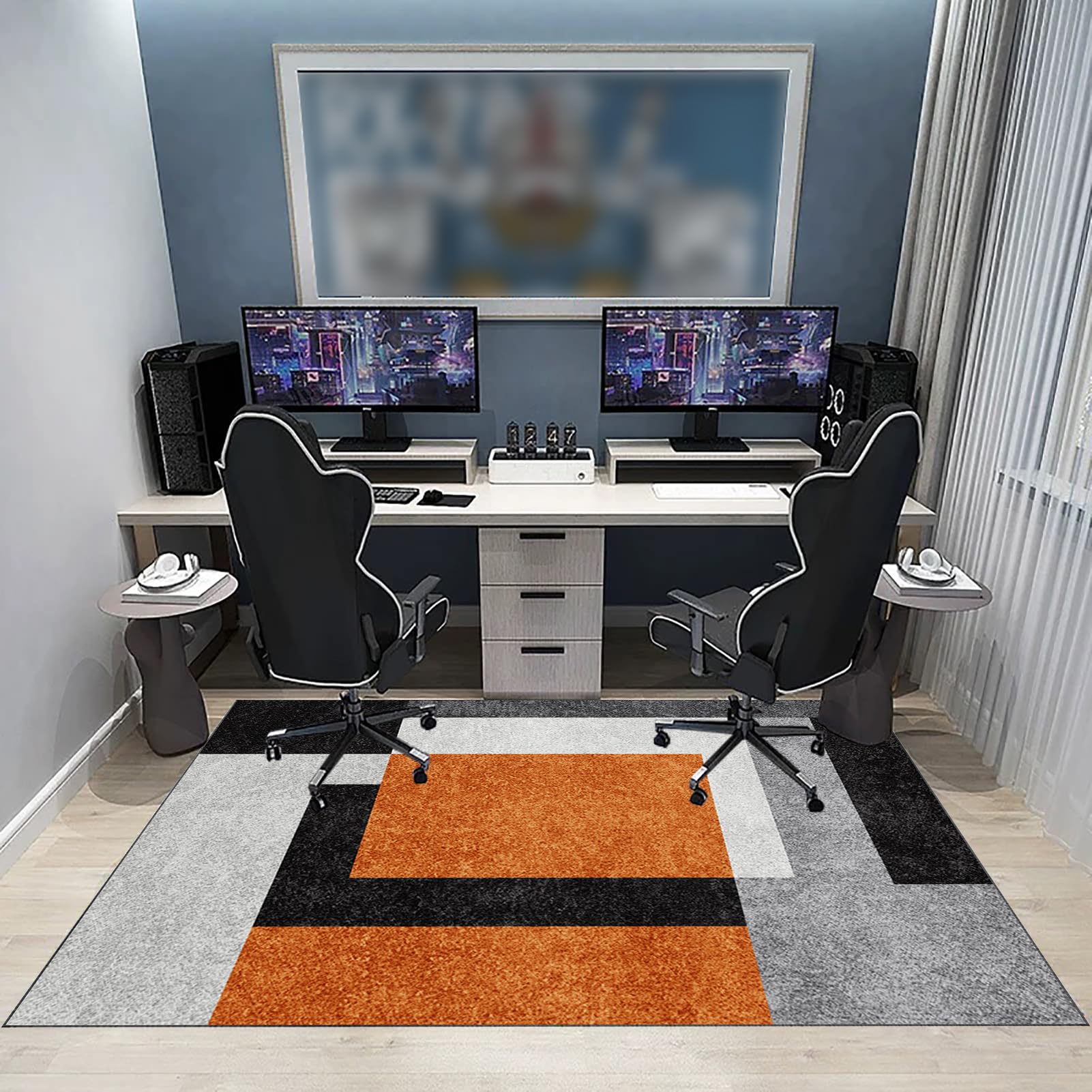 JaevKwzy Office Chair Mats for Hardwood Floors Gaming Chair Mat for Office Carpet Chair Mats Non Slip Floor Protector Mat for Chairs Desk Chairmats Office Floor Protector mat 130 x 150 cm - Image 2