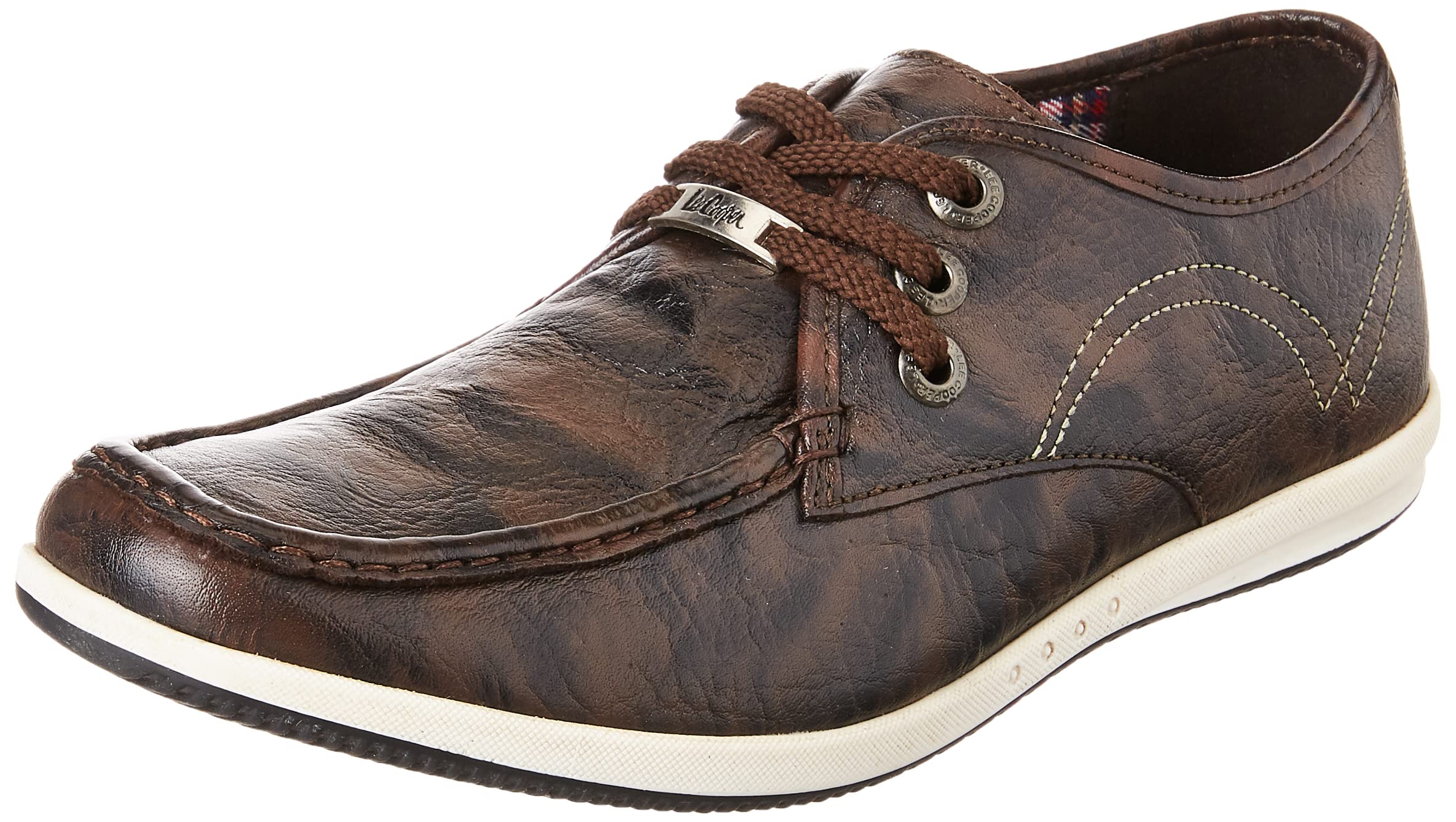 Lee Cooper Men Brown Leather Sneakers-9 UK (43 EU) (10 US) (LC1687B1) (B082Z487Z8) Amazon Price History, Amazon Price Tracker