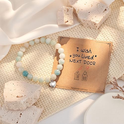 Miniatura 5 de HGDEER I Wish You Lived Next Door - Pulseras de piedra natural para mujer Piedra Sin gemas