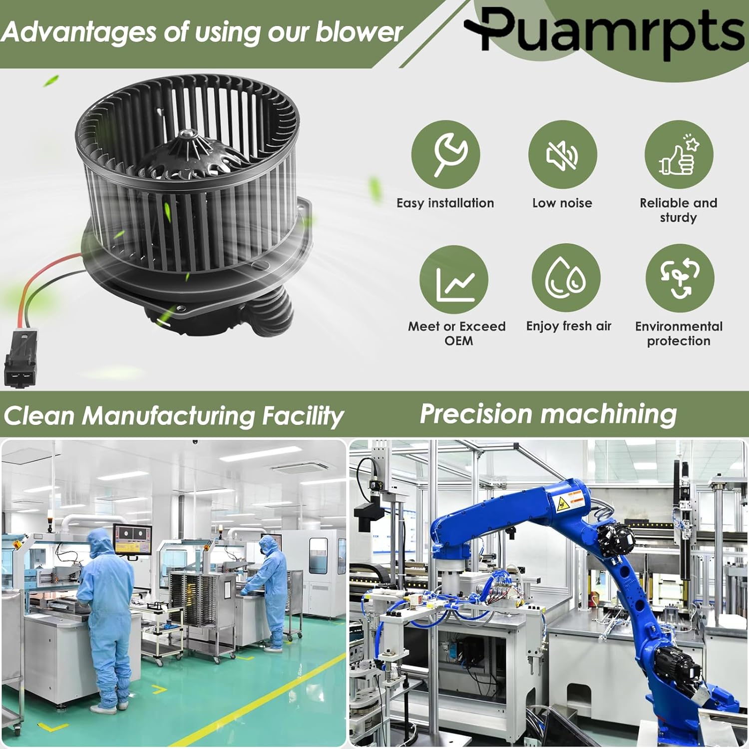 AC Heater Blower Motor Compatible with Chevy, Pontiac Vehicles - Cobalt 2005-2010, HHR 2006-2011 | G4 2005-2006, G5 2007-2010 - Replace# 75778