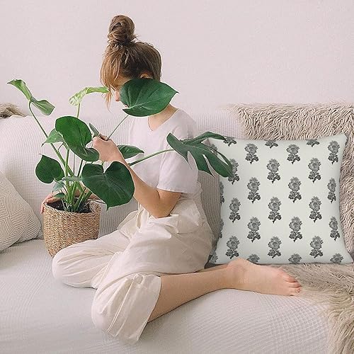 Miniatura 7 de AELUTYSH Juego de 2 fundas de almohada florales azul marino de 12 x 20 pulgadas, con diseño de acuarela, pájaro, flores, pájaros, para exteriores,