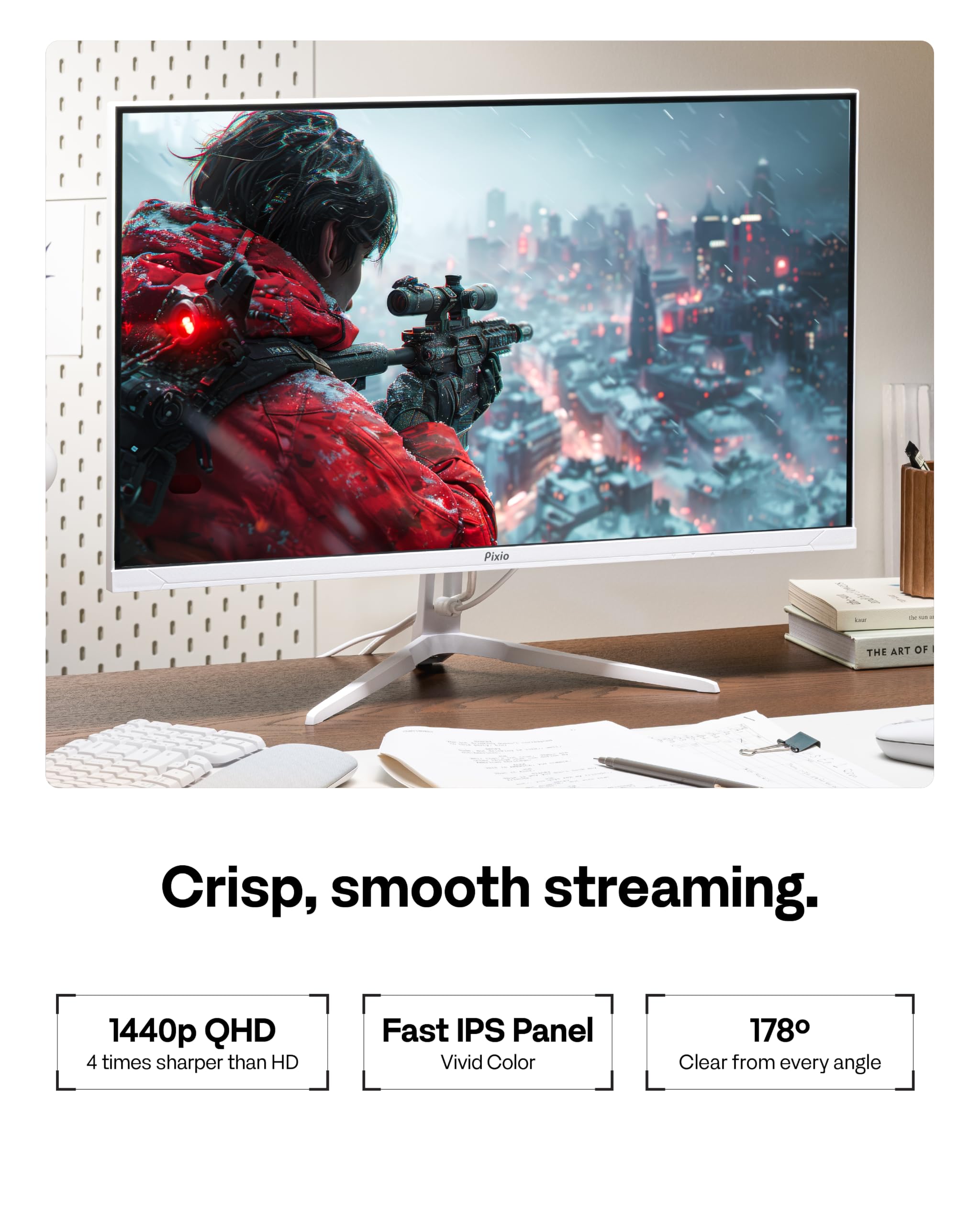 Amazon.co.jp: Pixio PX278 Wave White 27インチ Fast IPS FHD 2560 x