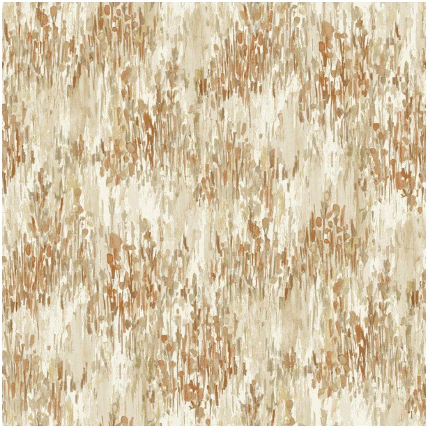YöL Neutral Orange Terracotta Vinyl Wallpaper - Abstract Grasses Rust - Scrubbable Paste The Wall - Contemporary Versatile Sophisticated - Bedroom Living Room Lounge - Feature Statement Wall