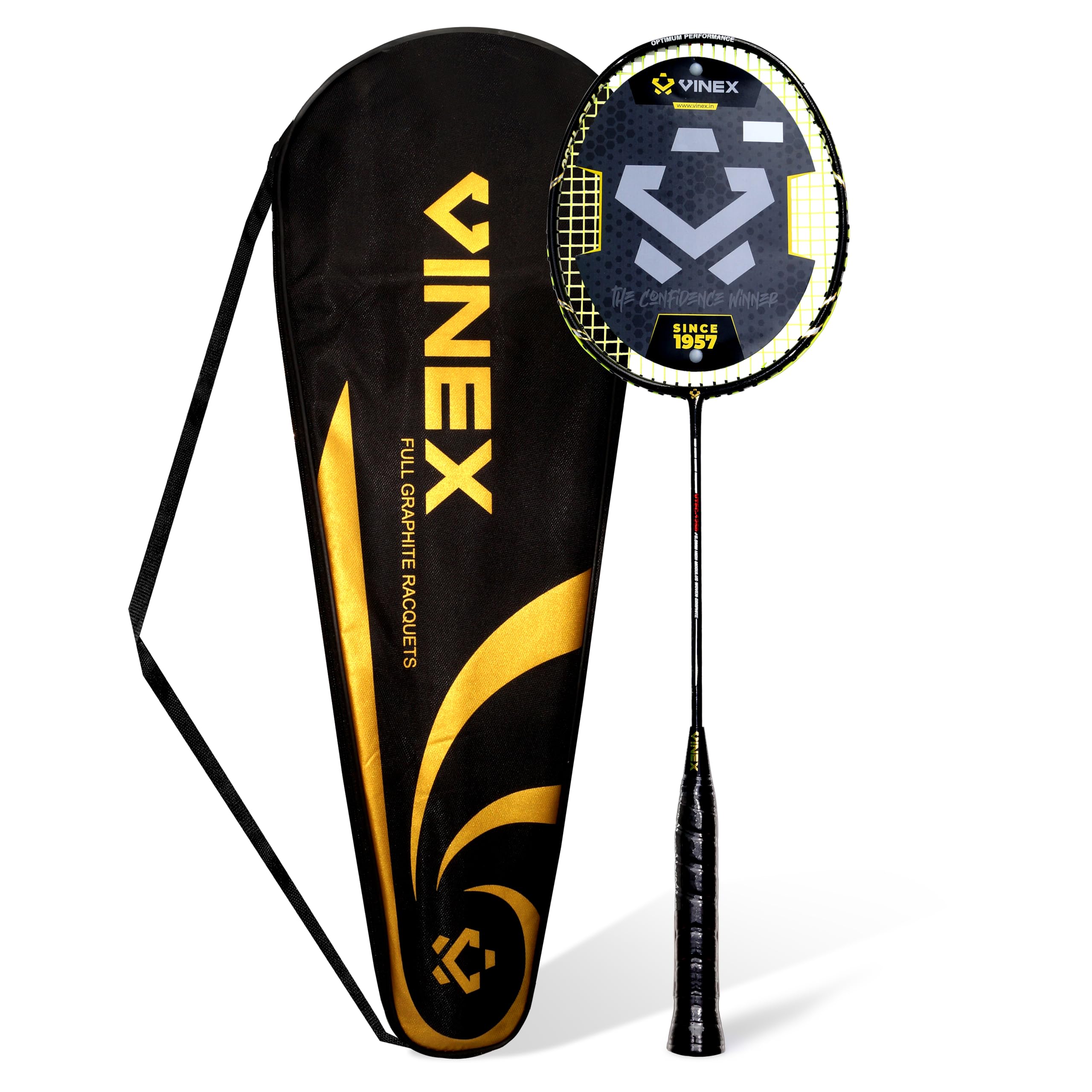 VINEX VTEC 1250 Badminton Racquet with Full Cover Bag | High Modulus Graphite Frame, Tungsten-1K Carbon Woven Shaft | Medium-Soft Flex | 83g Lightweight | High Tension | Ideal for All Skill Levels-image-36