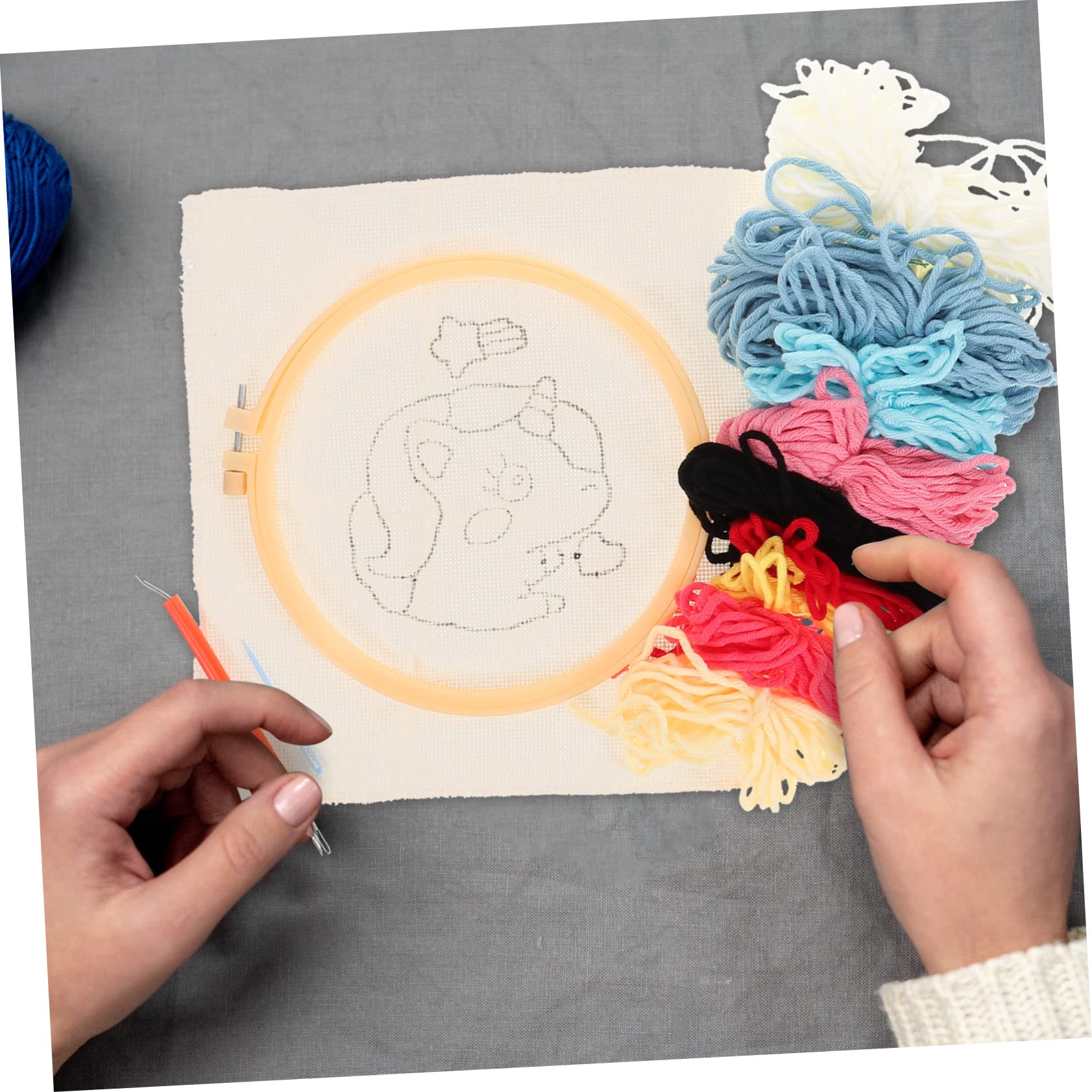 Lurrose 3juegos Kit De Bordado Para Principiantes Conjunto De y Accesorios Para Manualidades Diy y Creativos