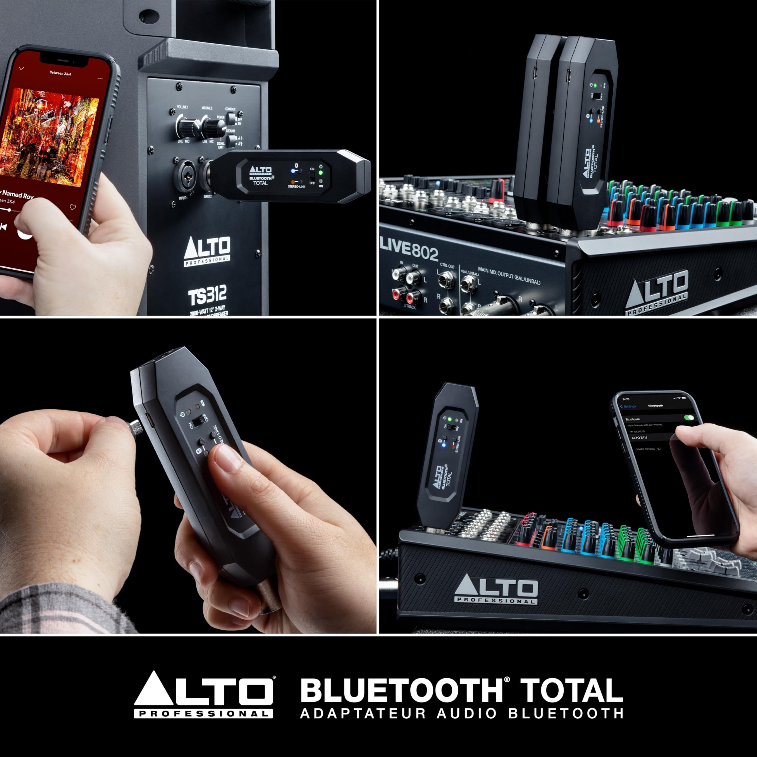 ALTO Bluetooth Total 2 - Récepteur Bluetooth XLR pour Tables de Mixage et Systèmes de Sonorisation Actifs