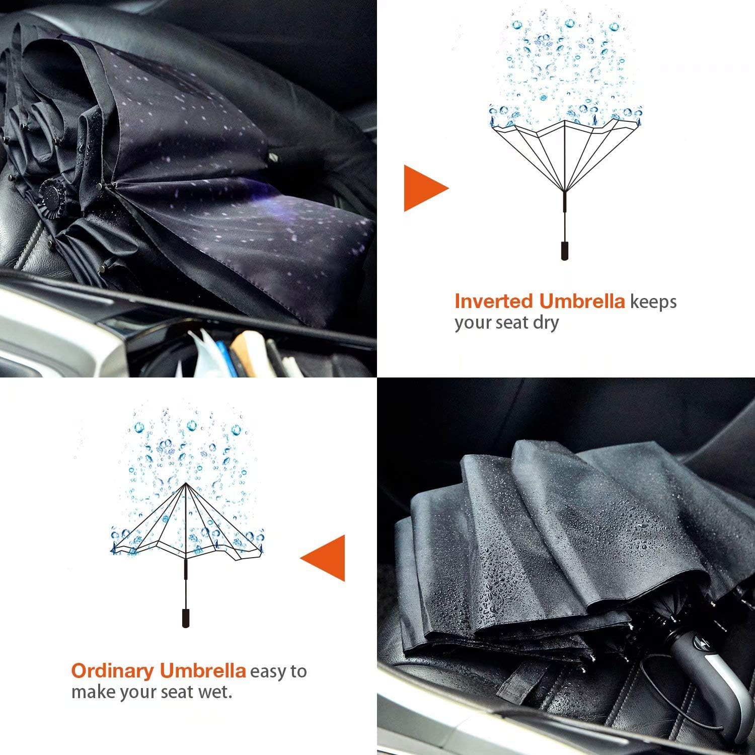 review VIWINVELA Inverted Automatic Umbrella Double Layer Windproof Reverse Folding Umbrella for Car Travel Men Women
