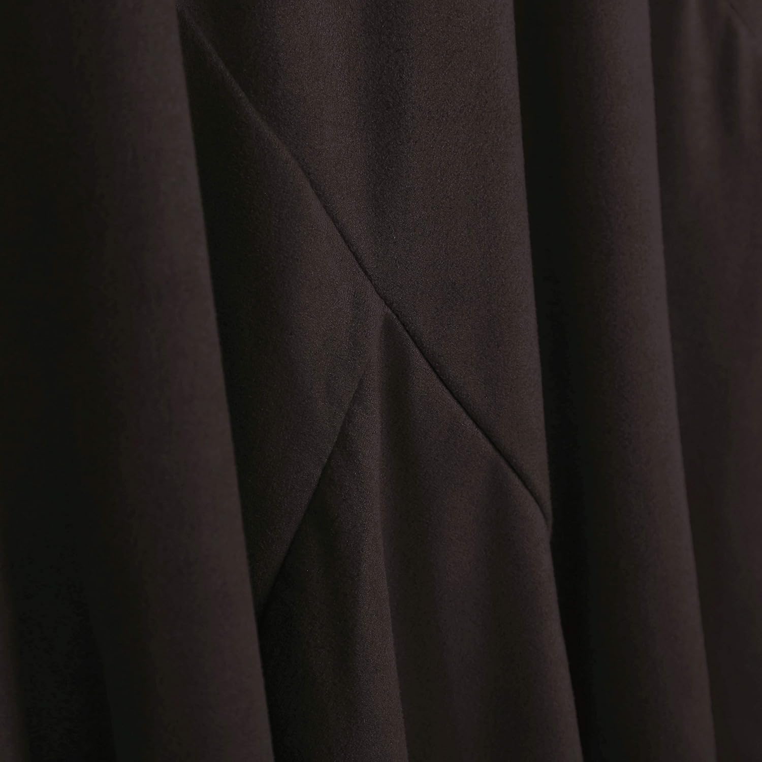 Urban CoCo Women's Faux Suede Elastic Waist Midi Long Skirt A Line Women Flowy Fall Winter Skirts - Image 3