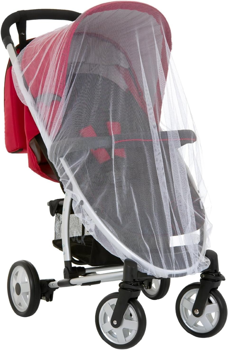 Protect Me Universal Mosquito Net for Infant Car Seats, Prams, Pushchairs and Travel Cots, Insect Net with Elastic Edging, White