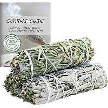 Ancientveda White Sage Mix Smudge Sticks 3 Pack for Cleansing, Meditation, Yoga, and Smudging | Cedar, Rosemary, Eucalyptus, Juniper White & Rosemary