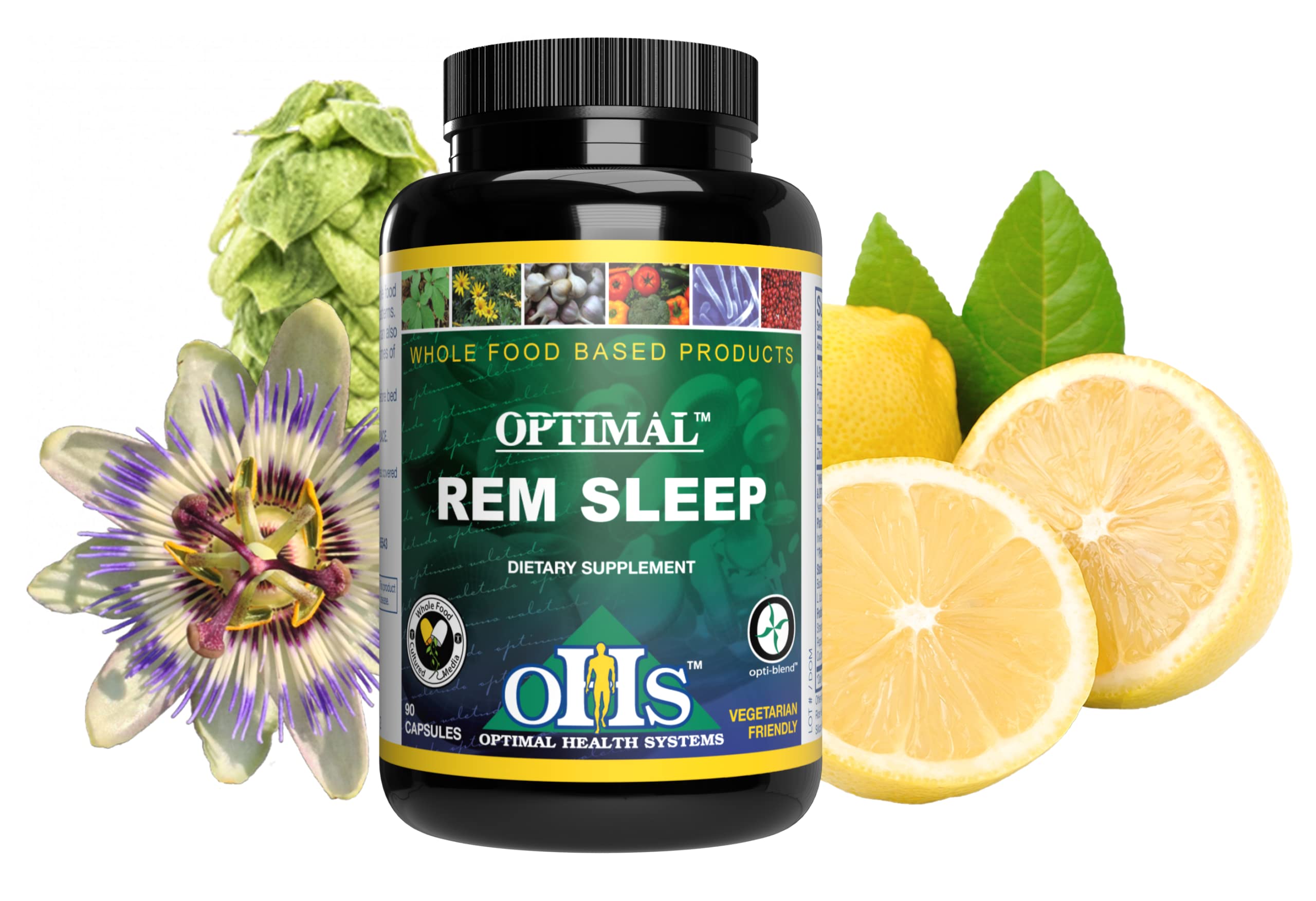 Optimal Health Systems Optimal Calm (Formerly REM) Sleep 90 Capsules (30 Servings). Calms The Body, Promotes restful Sleep., 90 Count (Pack of 1)