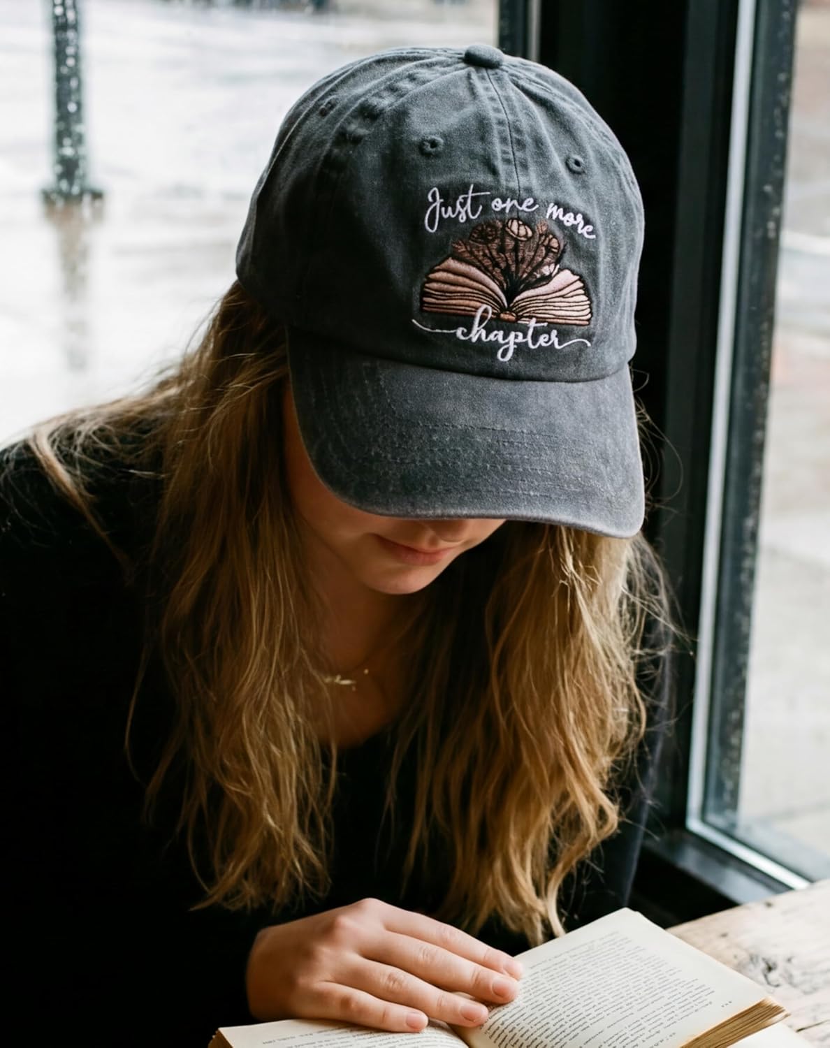 InnoBeta Book Lover Gifts Cap for Women - Adjustable Vintage Cotton Embroidered Hat - Reading Gifts for Book Worm - Image 3