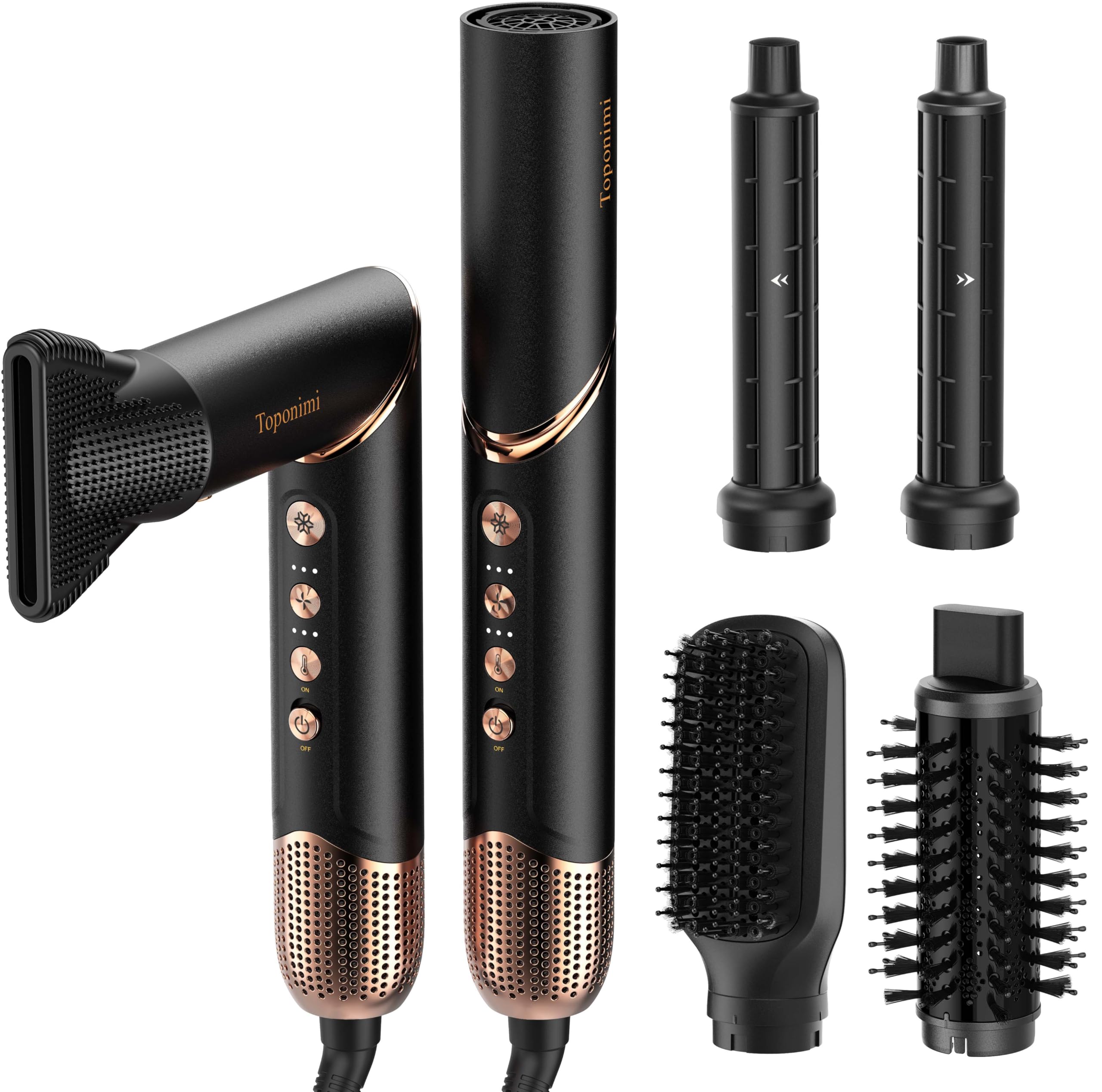 5-in-1 Auto-Wrap Hair Styler & Dryer, 110,000 RPM Ionic, Grey