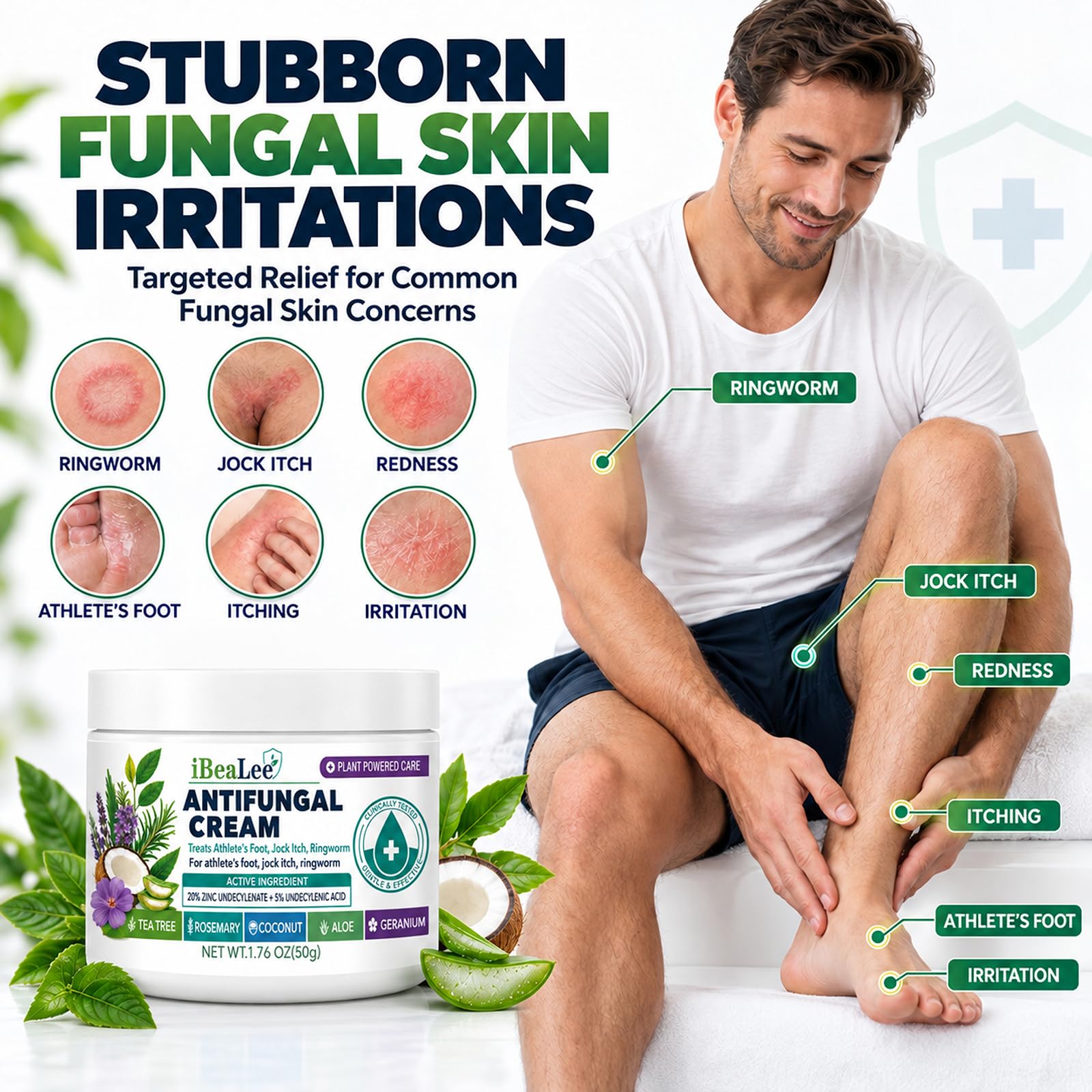 Antifungal Cream for Athlete's Foot Jock Itch Ringworm Treatment, 3 Bottles — Amazon image 3