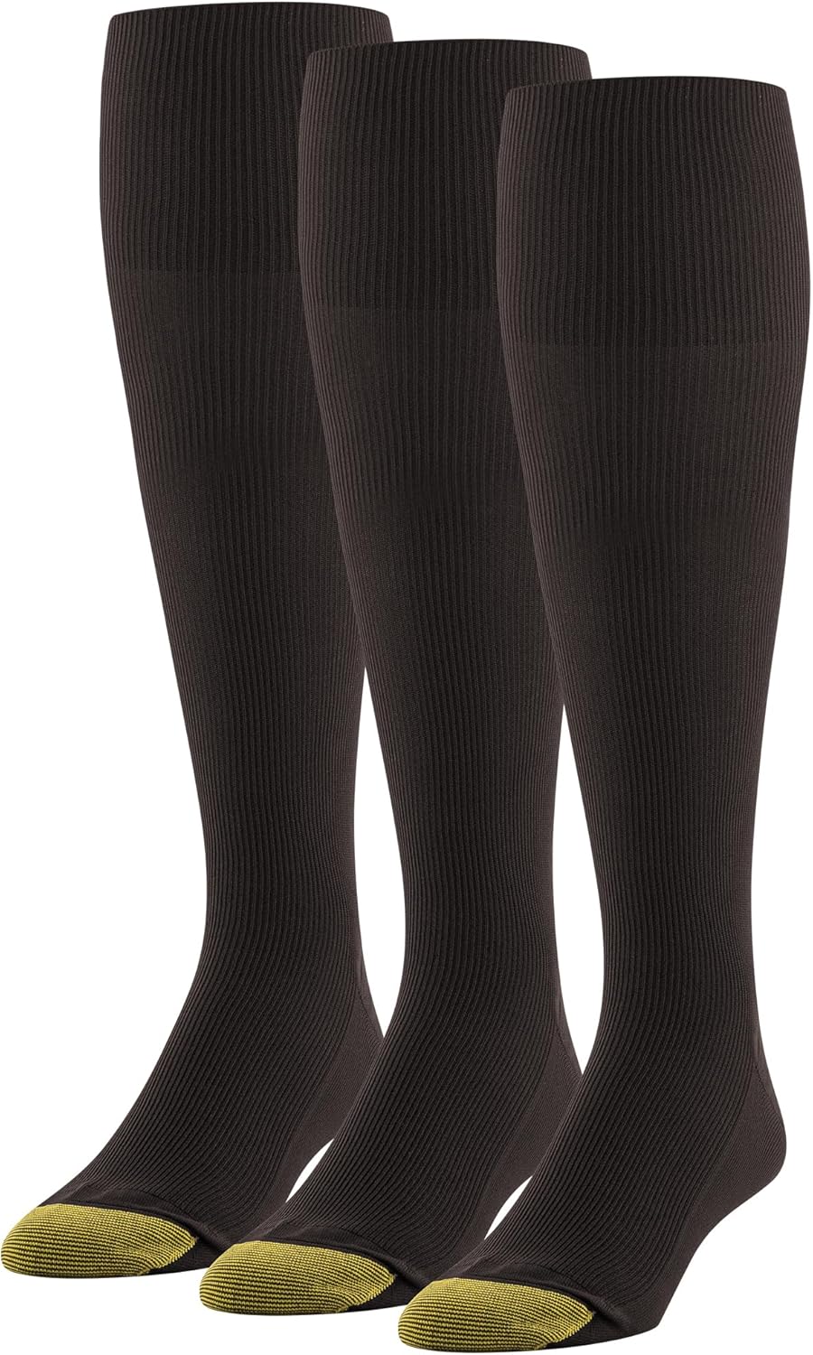 GOLDTOE Men's Metropolitan Over-The-Calf Dress Socks, 3-Pairs