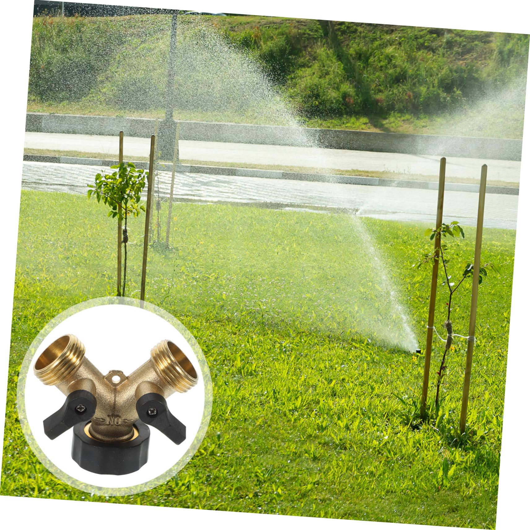 Connettore Rubinetto Flessibile da Giardino Sdoppiatore A Y in Ottone Adattatore per Tubo Flessibile Doppio Divisore per Rubinetto Senza Strumenti