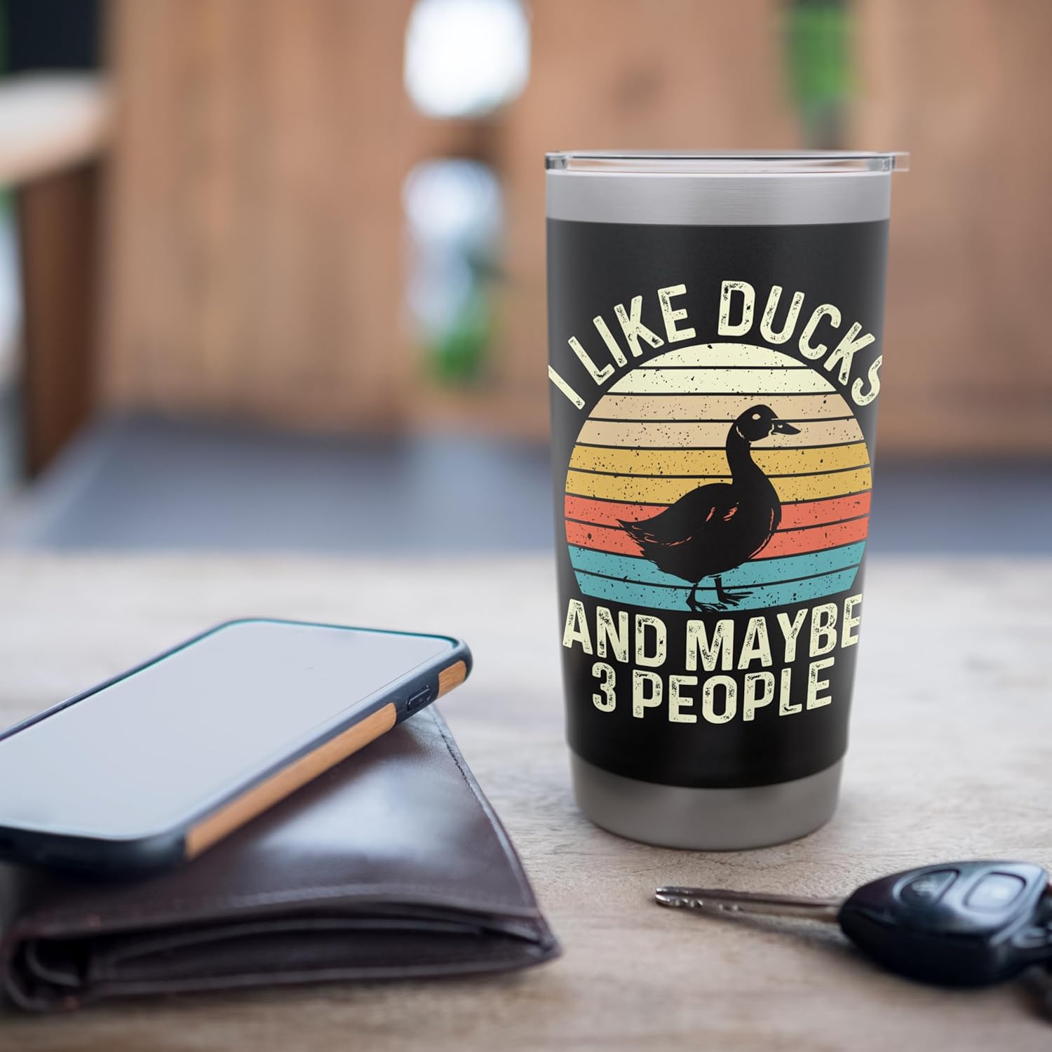 I Like Ducks And Maybe 3 People - Duck Lover Stainless Steel Insulated Tumbler - Image 7