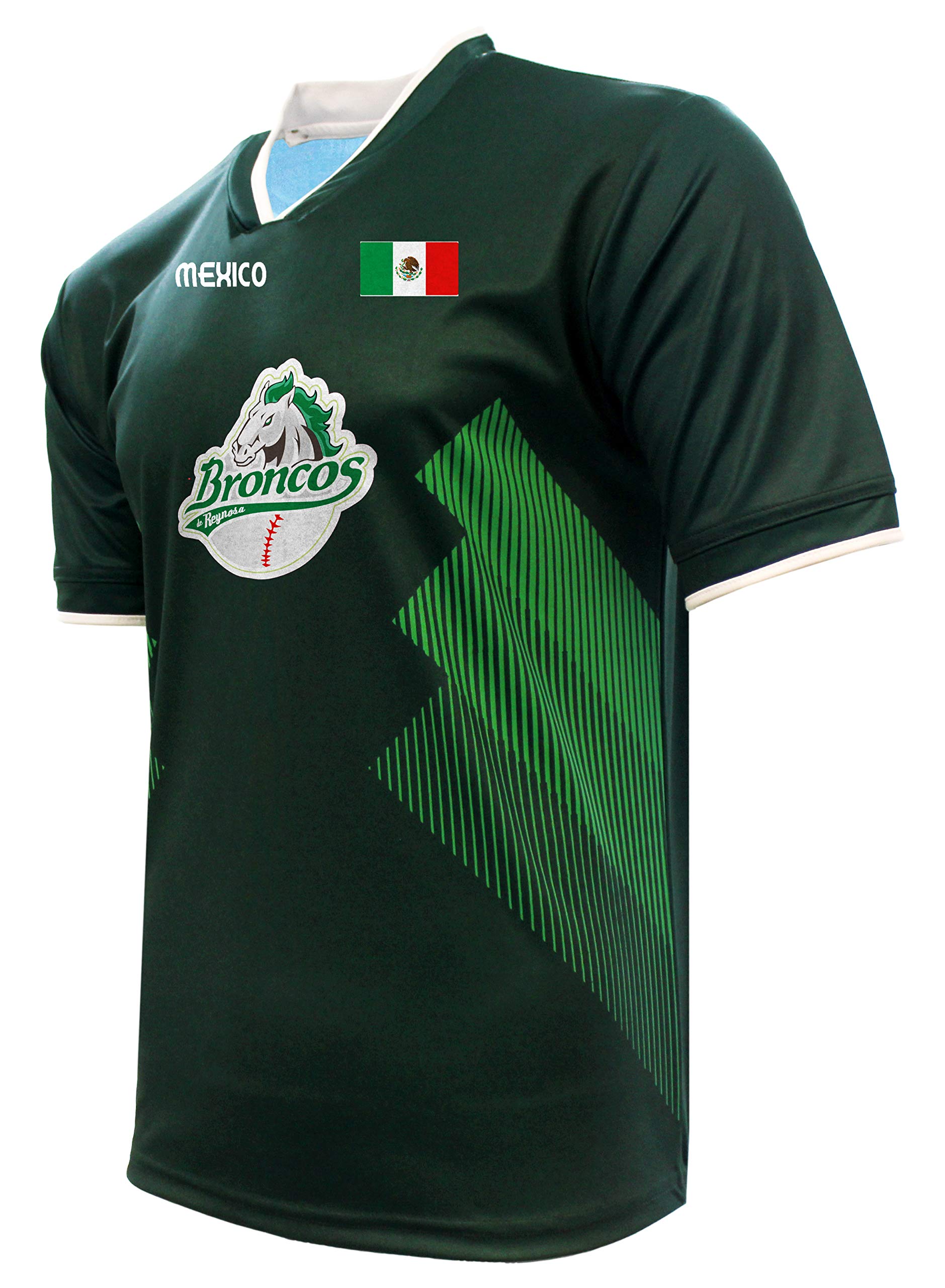 Jersey Mexico Broncos de Reynosa 100% Polyester_Made in Mexico (XXX-Large) Green