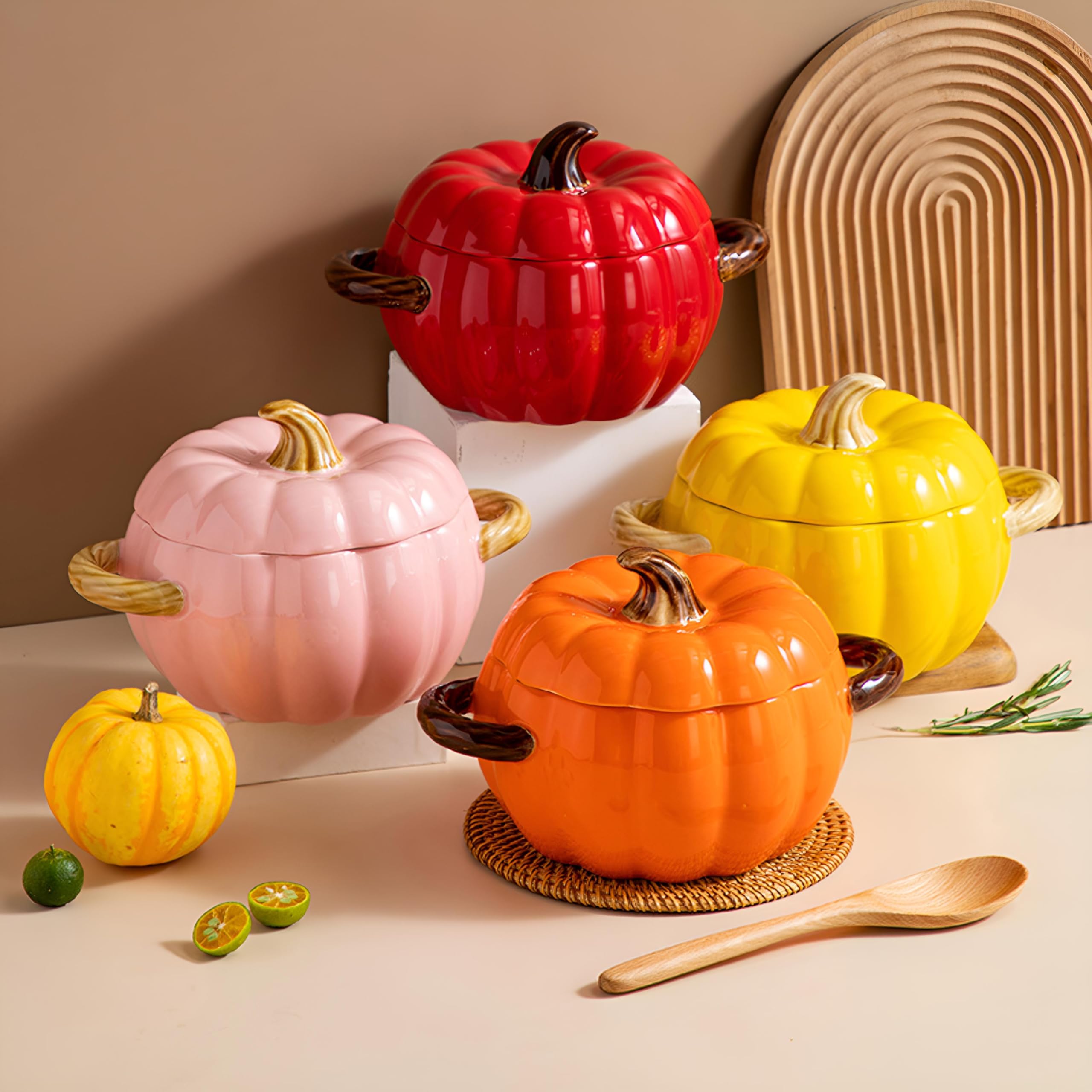 UPKOCH Bol De Soupe À La Citrouille En Céramique Avec