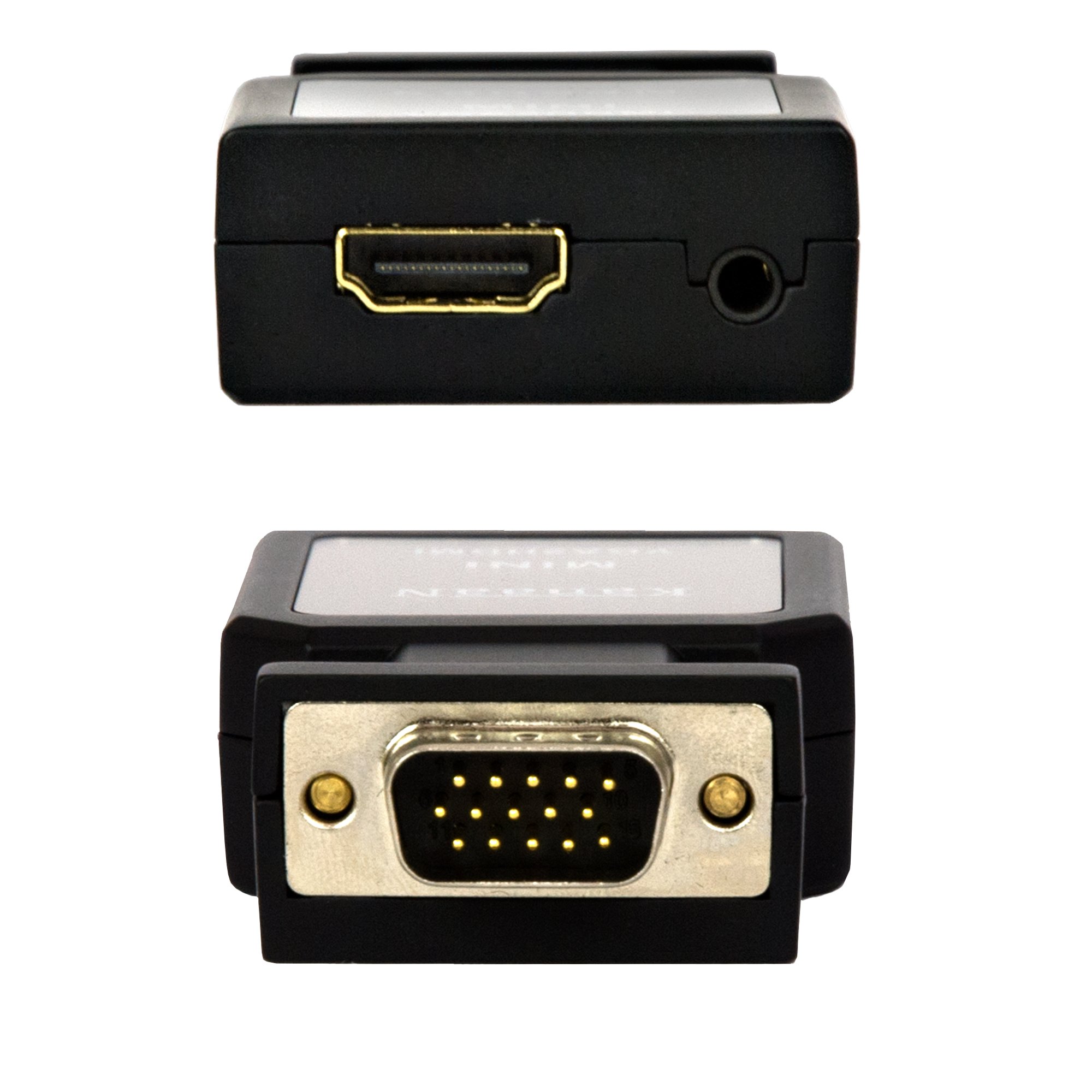 LEICKE KN39752 VGA zu HDMI Konverter FullHD Wandler | Umwandler Video Adapter |Mit Audio Line In