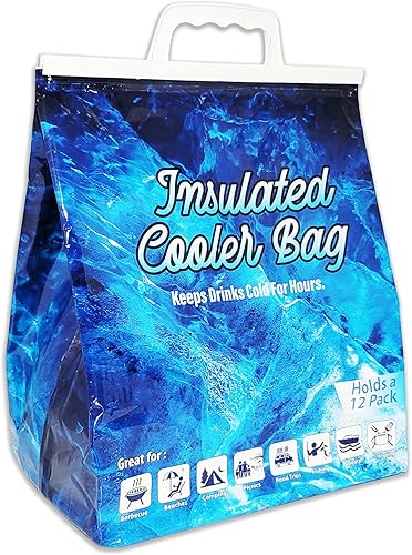 ICE N COLD Bolsas de refrigeración medianas con aislamiento térmico para alimentos, entregas de alimentos, camping, senderismo, playa, viajes,