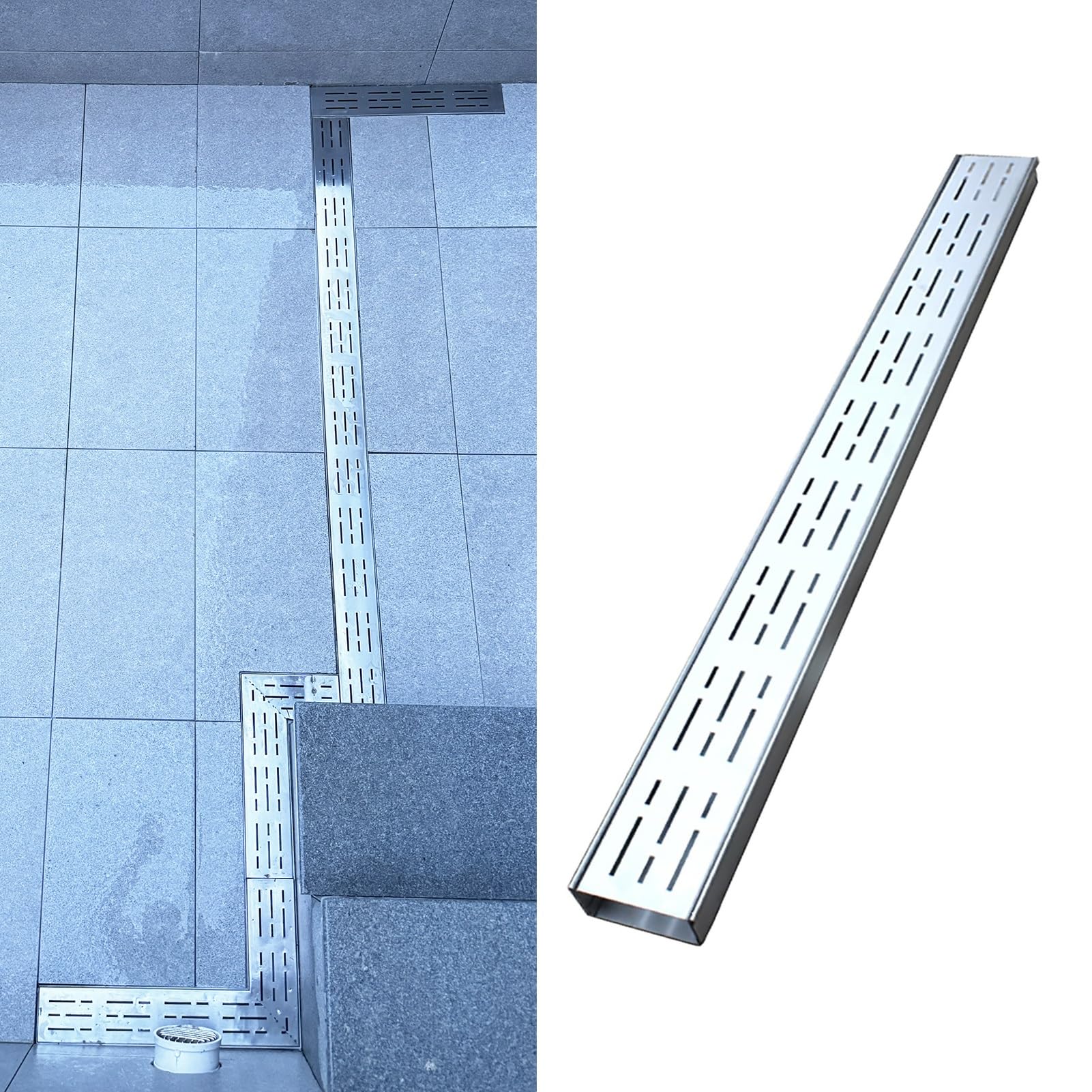 Grille d'évacuation anti-rouille en inox pour protection durable
