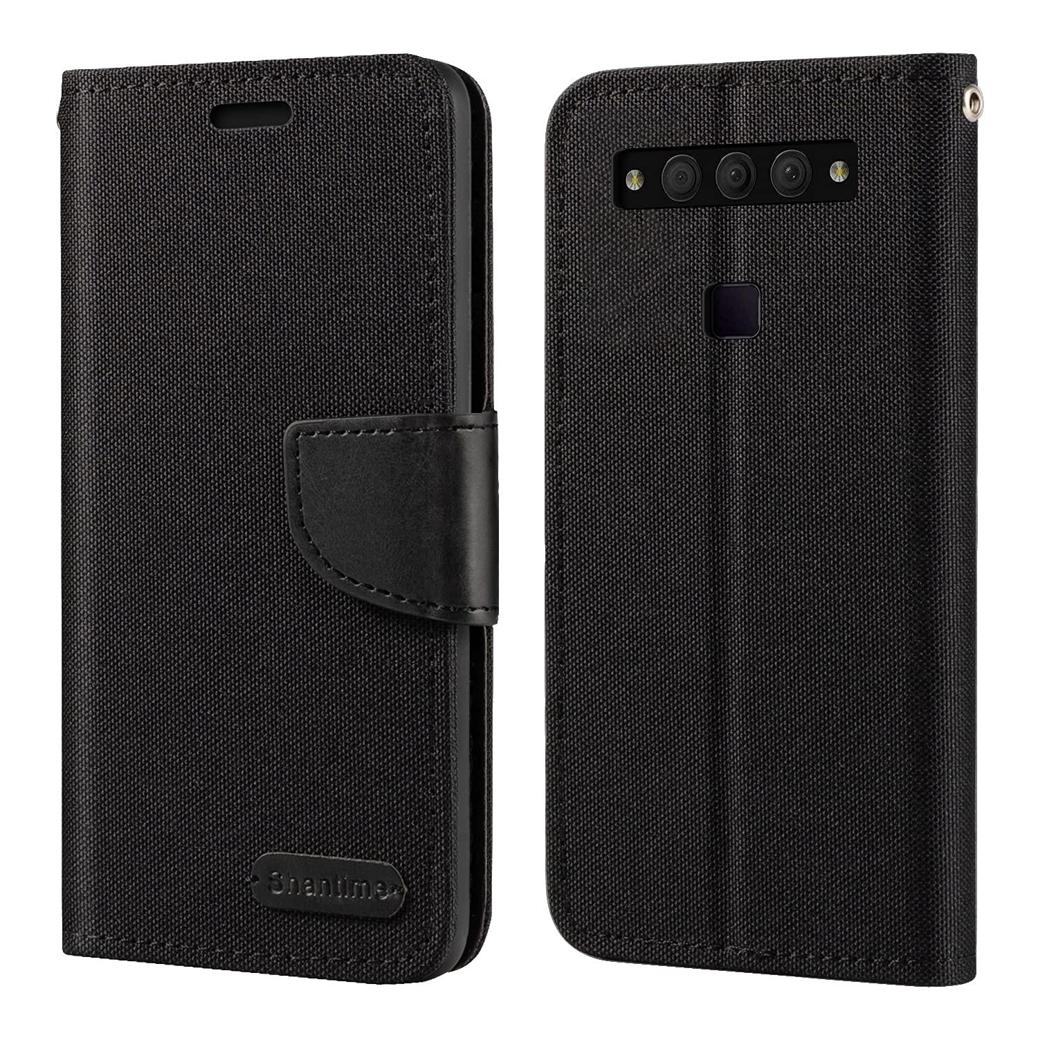 PLEX　Obsidian Black　T780H-2ALCJP12 Oxford Fabric PU Leather Flip Wallet Case Compatible with