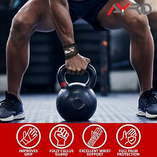 Miniatura 6 de AYRO Workout Gloves for Men & Women  Ventilated Weight Lifting Gloves with Wrist Support - Gym Gloves for Men, Breathable Palm Padding, Non-Slip