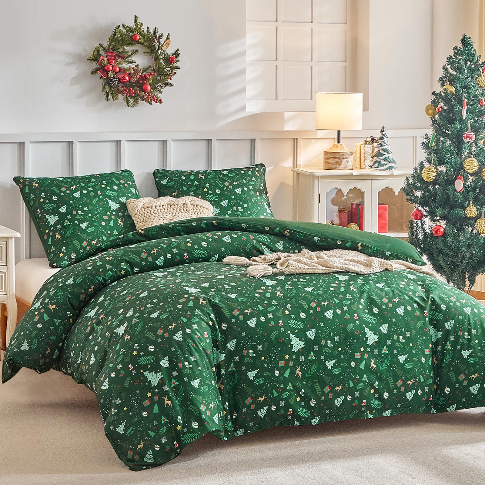 Tokokimo Christmas Bed Linen 220 x 240 cm 3-Piece + 2 Pillowcases 80 x 80 — image 1