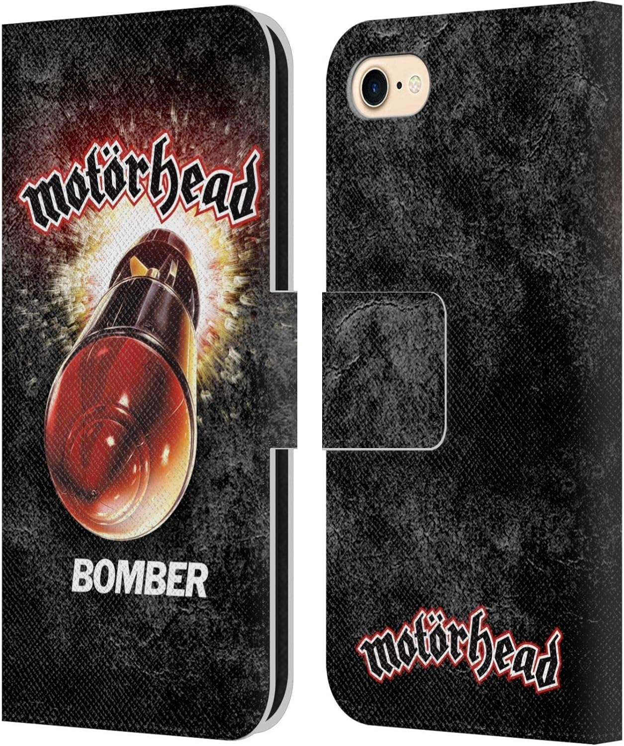 Head Case Designs Officially Licensed Motorhead Logo Key Art Leather Wallet Case Compatible with Apple iPhone 7/8 / SE 2020 & 2022