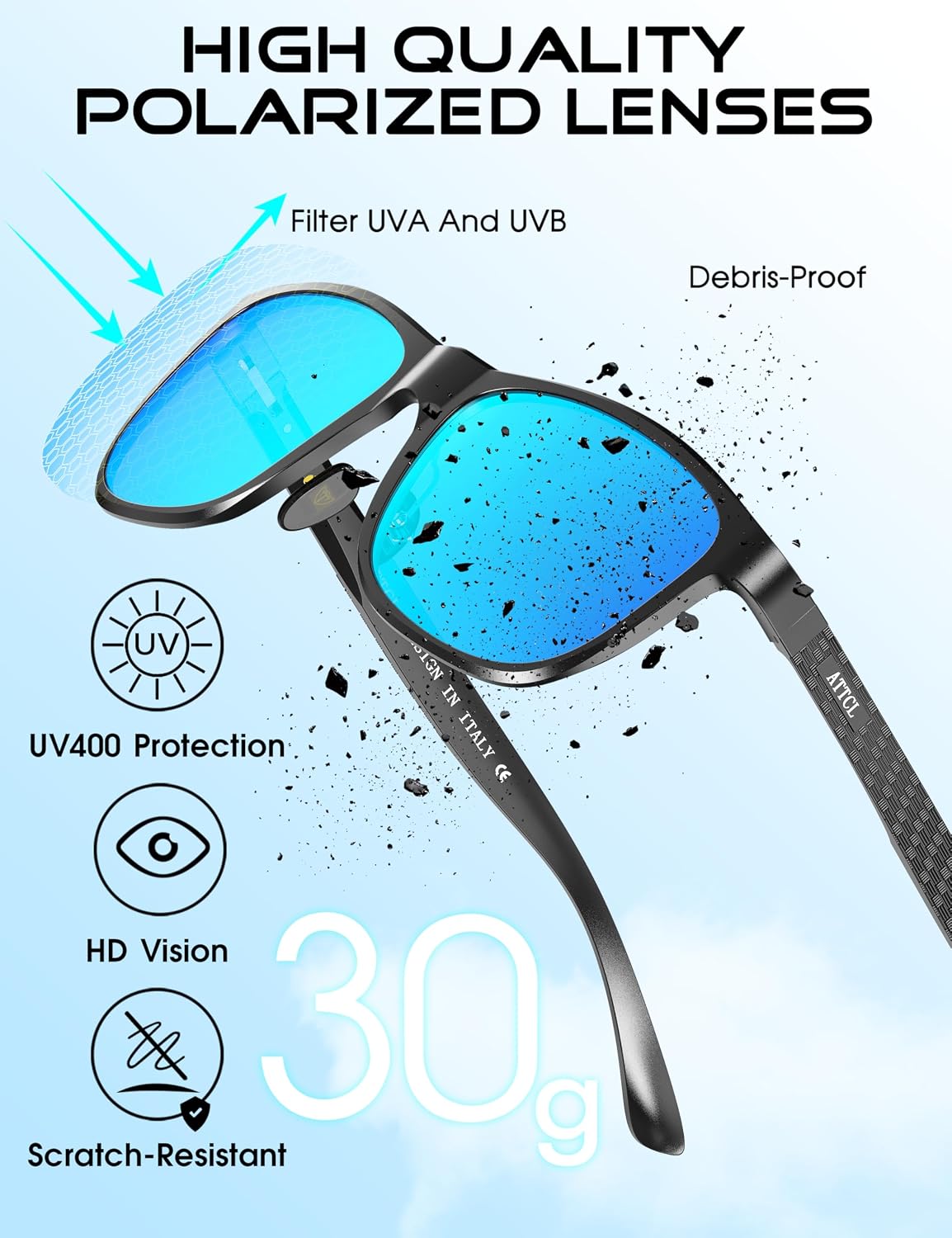 ATTCL Polarized Sunglasses Men Al-Mg Metal Ultralight UV400 for Driving image 4