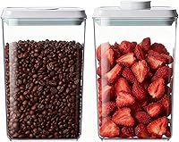 Vista 1 de Pop Food Storage Containers Set Airtight Food Storage Containers with Pop Lids, Kitchen Pantry Organization and Storage, BPA Free, 2 x 2.8Qt