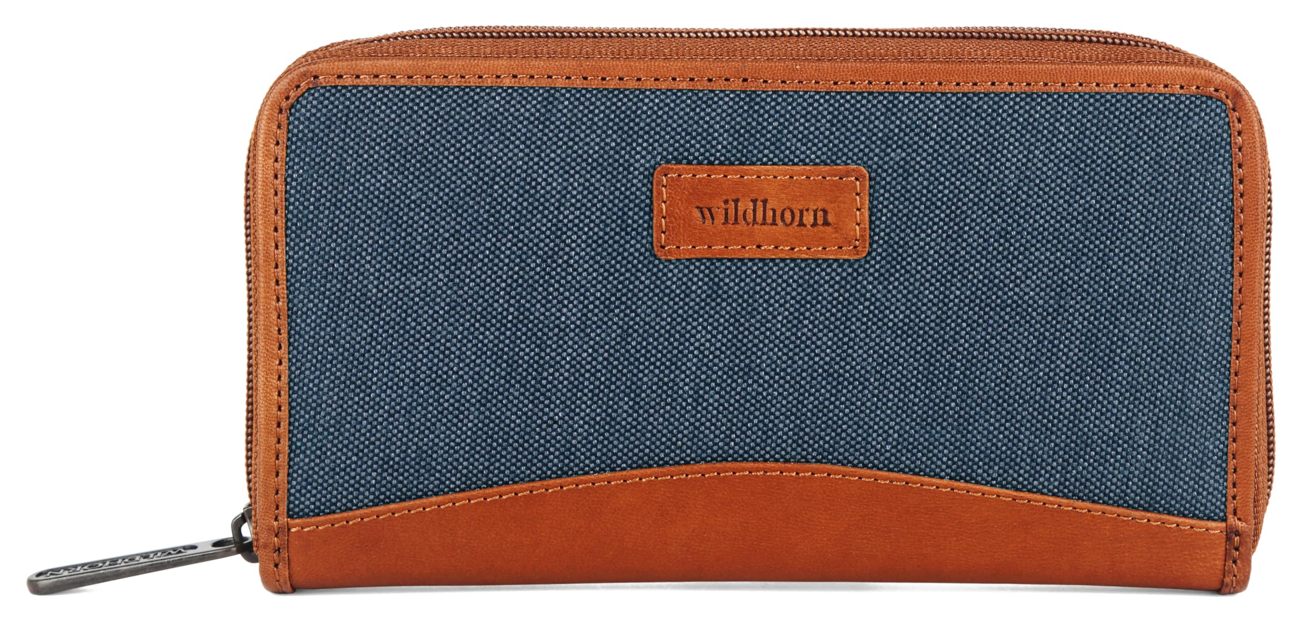 wildhorn Women's Canvas Wallet Clutch - Stylish, Spacious I Zip Around Wallet for Travel, Holds Cards, Phone, Cash (Blue)-picture-16