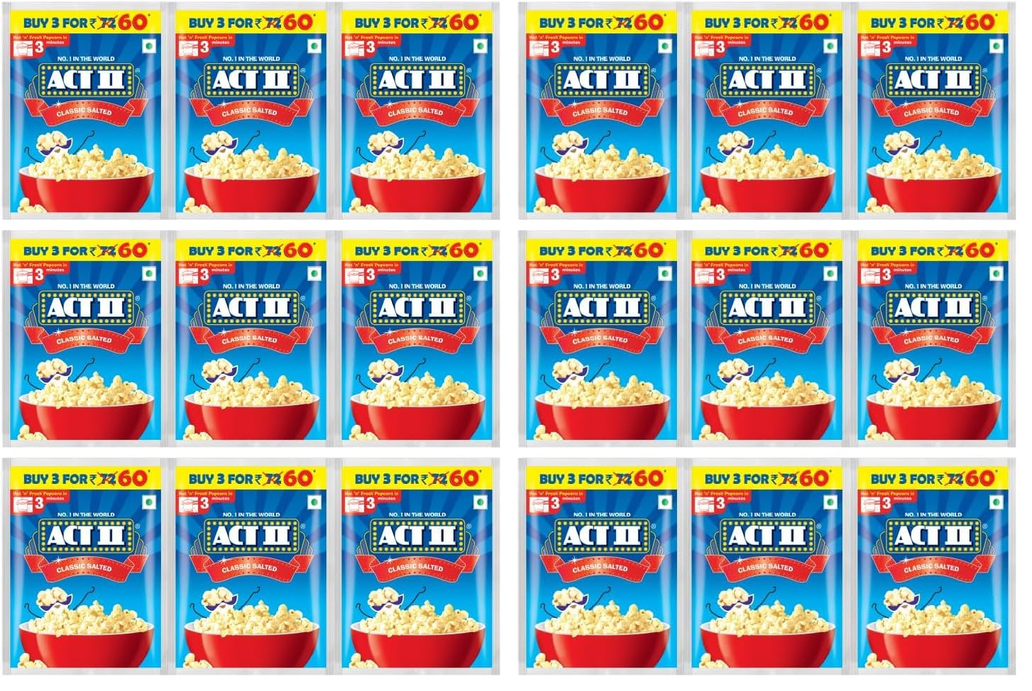 ACT II Instant Popcorn -Classic Salted | 495g (165g Pack of 6)-picture-21