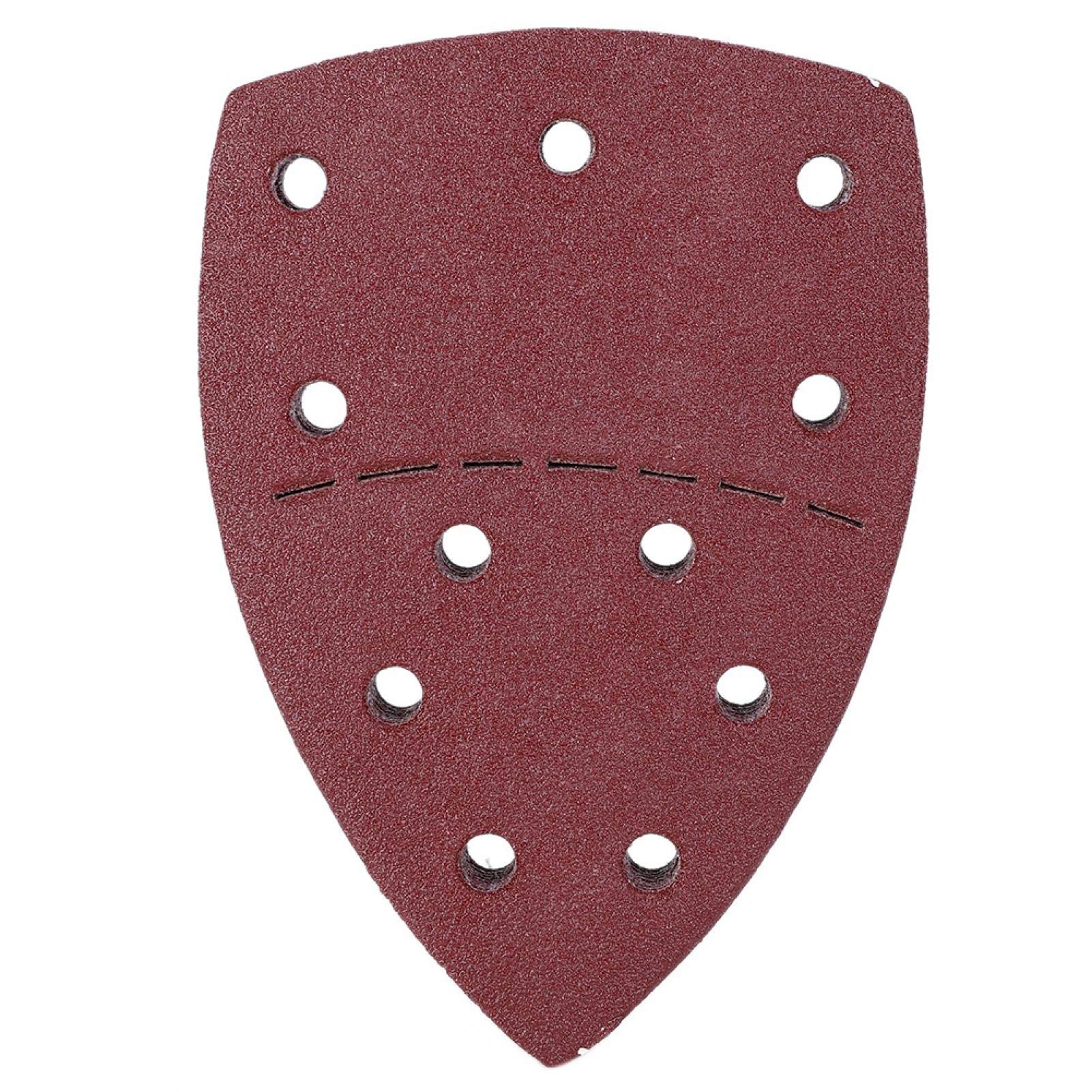 Mouse Sandpaper, 60Pcs Mouse Sandpaper Separate Palm Abrasive Paper Sanding Sheets 140x140x100mm 11 Holes(80 Grit)