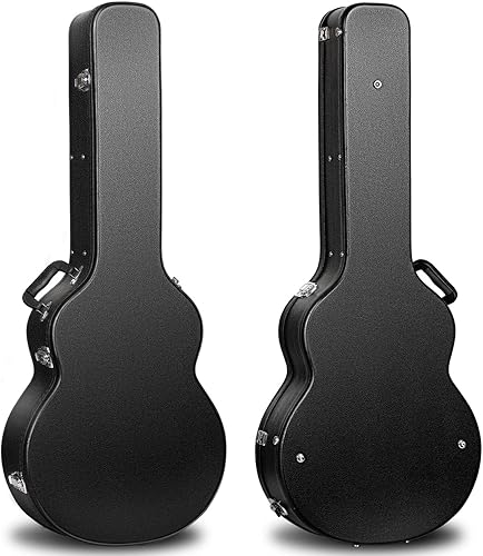 CAHAYA Carcasa rígida para guitarras acústicas de 41 pulgadas, carcasa rígida para guitarra acústica con llave, antigolpes, impermeable, bolsa de