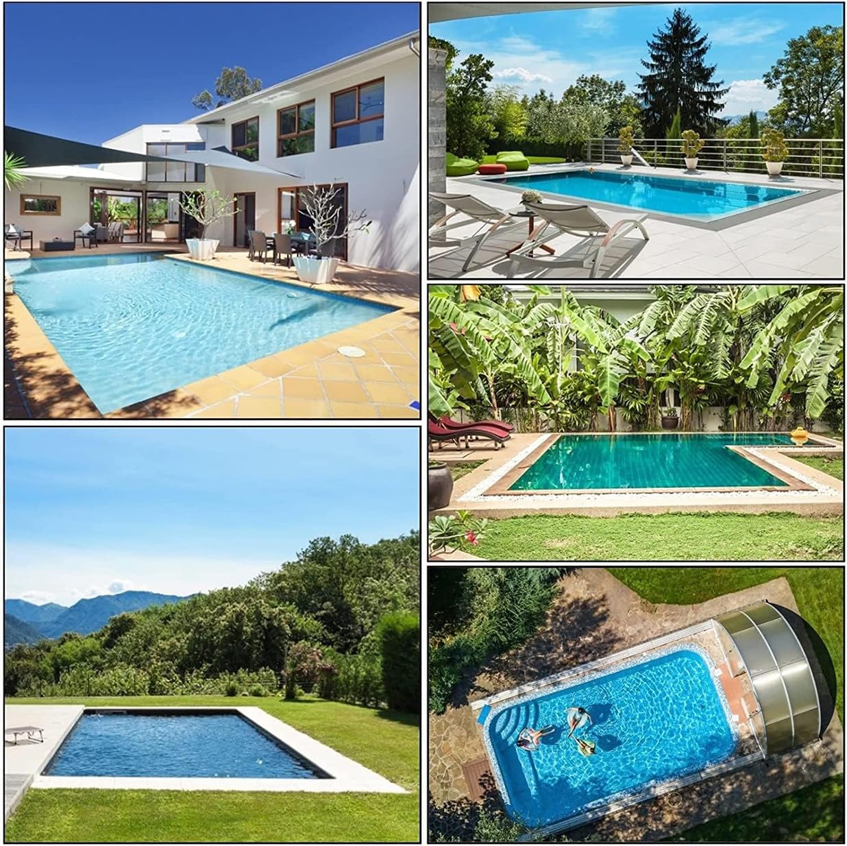 Cubierta De Piscina Con Aislamiento Solar, Cubierta De Piscina Rectangular De Lona Solar En Jardín Y Exteriores, Manta Flotante Para Jacuzzi, Cubierta De Spa Flotante De Corte Libre,2x2m/6x6ft