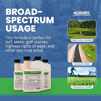Agrisel Sulfentrazone 4F Weed Killer, Pre-Emergent and Post-Emergent, Broad-Spectrum Control, Stops 100+ Weeds, Pet Safe, 8 Ounces